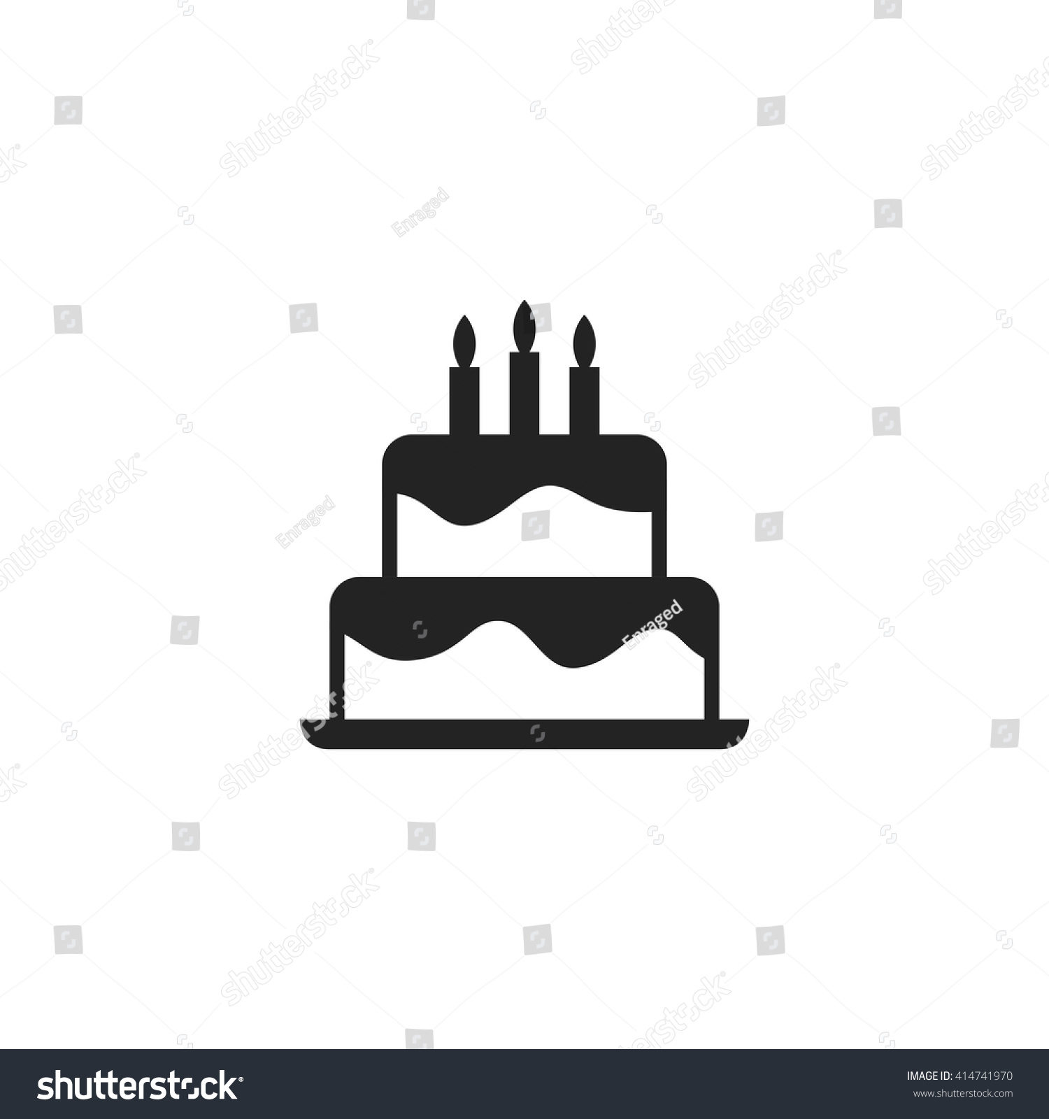 Birthday Cake Icon Fill Black Birthday Cake Icon Fill Black