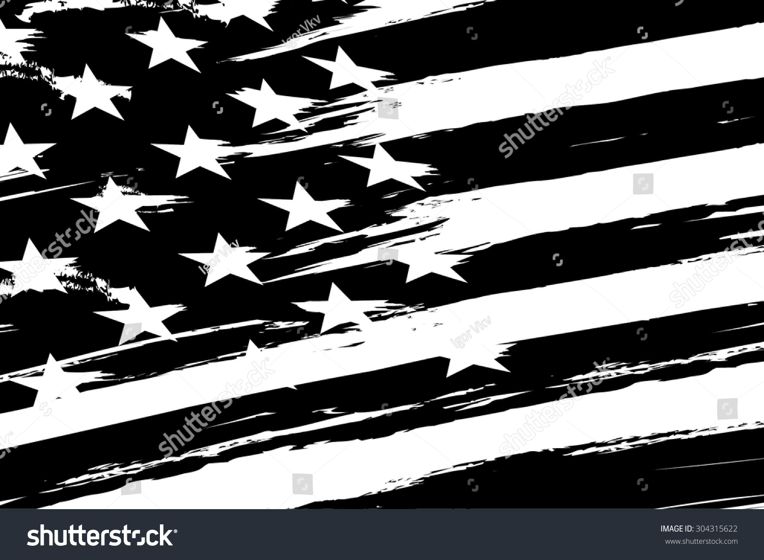 usa flag clipart black and white - photo #46