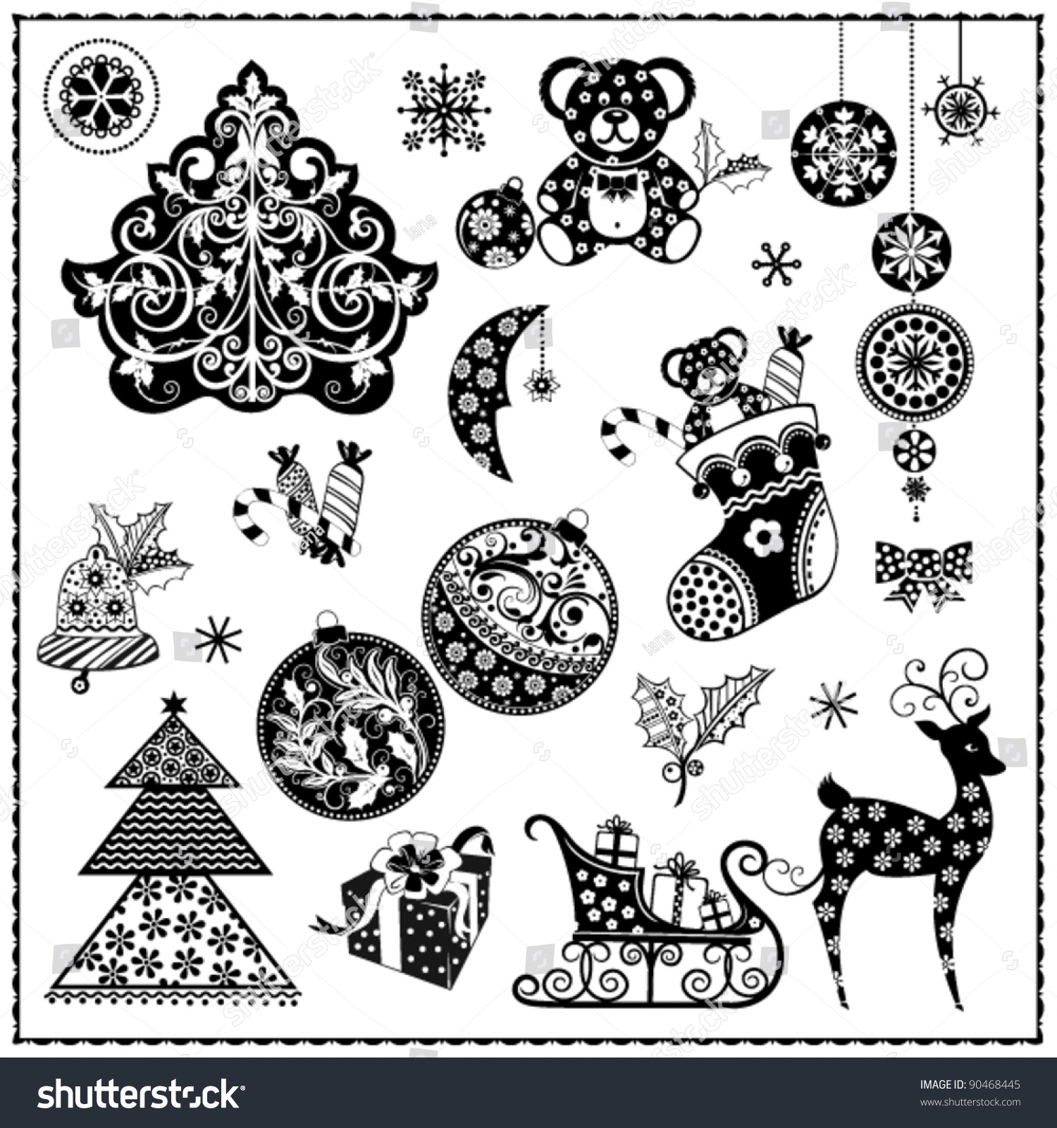 Collection 99+ Wallpaper Black And White Christmas Pattern Full HD, 2k