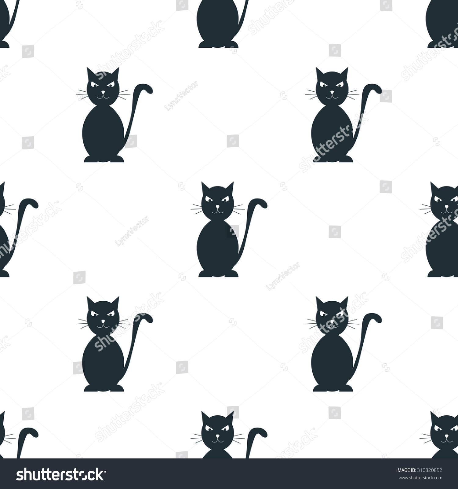 Black Cat Icon Stock Vector 310820852 : Shutterstock