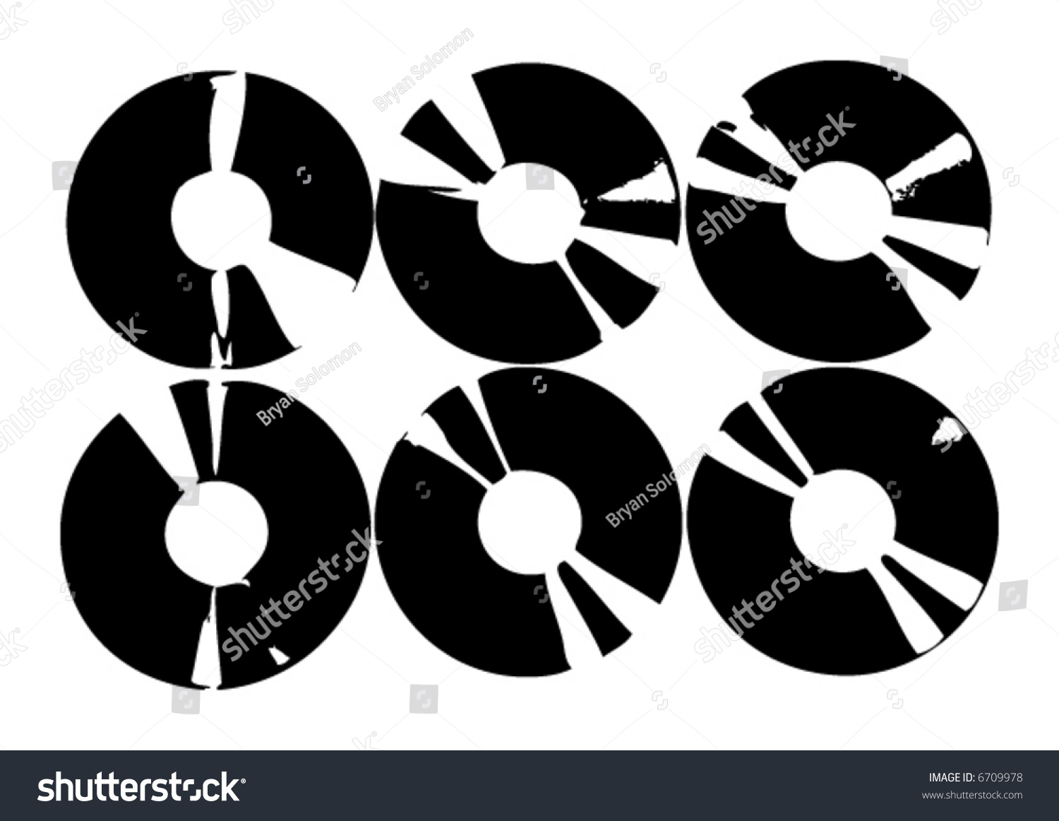 Black Cds Stock Vector Illustration 6709978 : Shutterstock