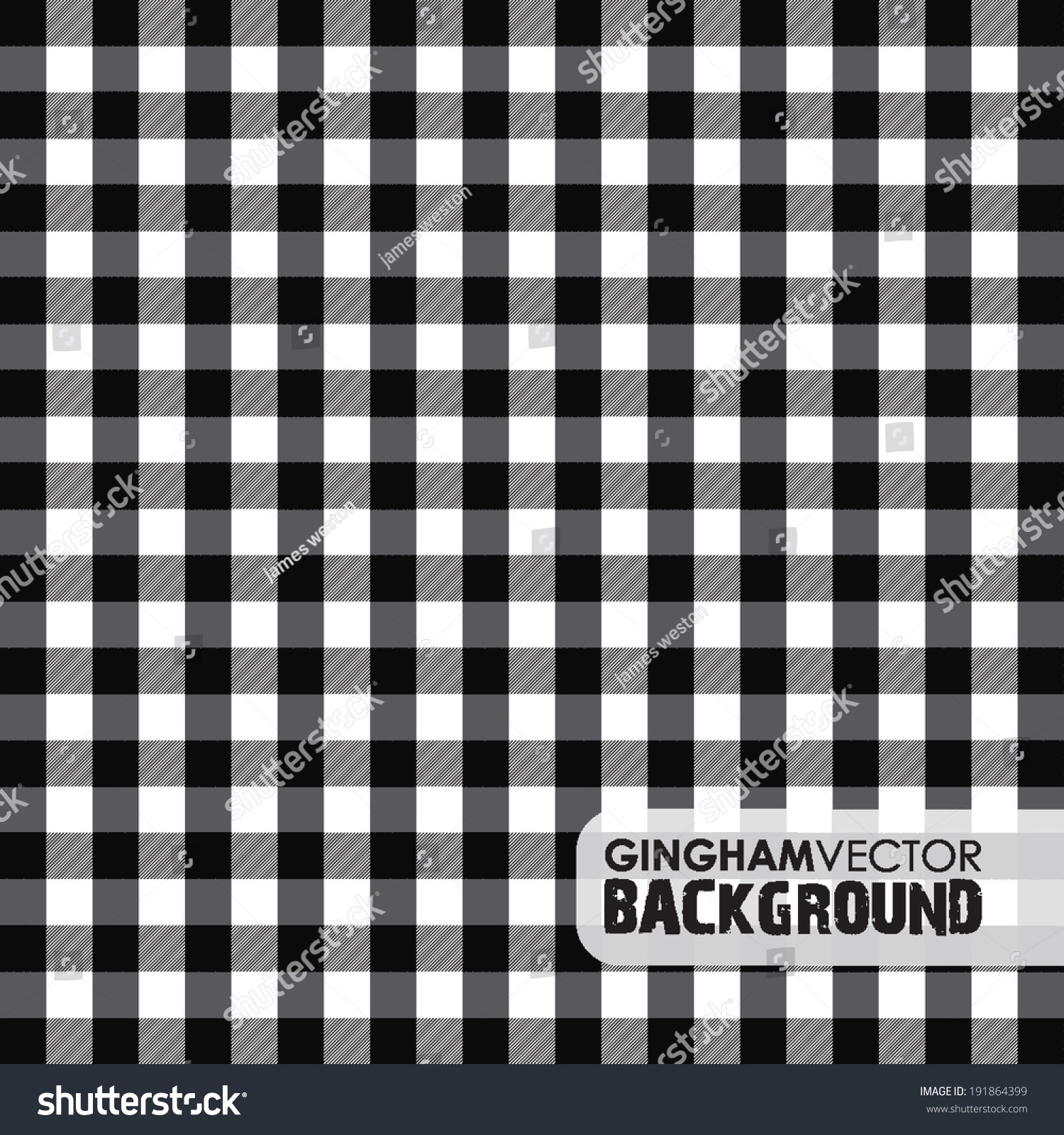 Black Gingham Background Stock Vector Illustration 191864399 : Shutterstock