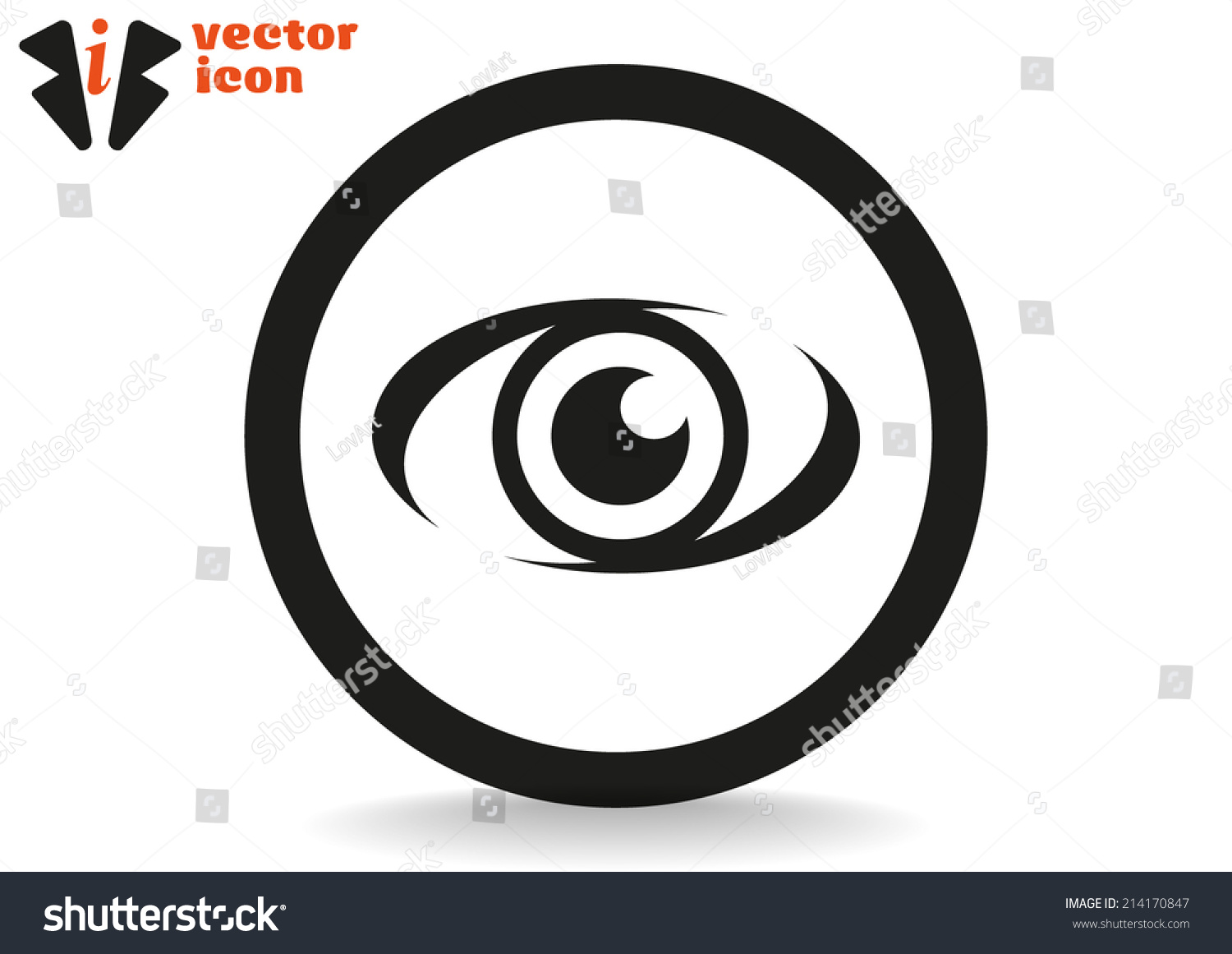 Black Icon On White Background Stock Vector Illustration 214170847