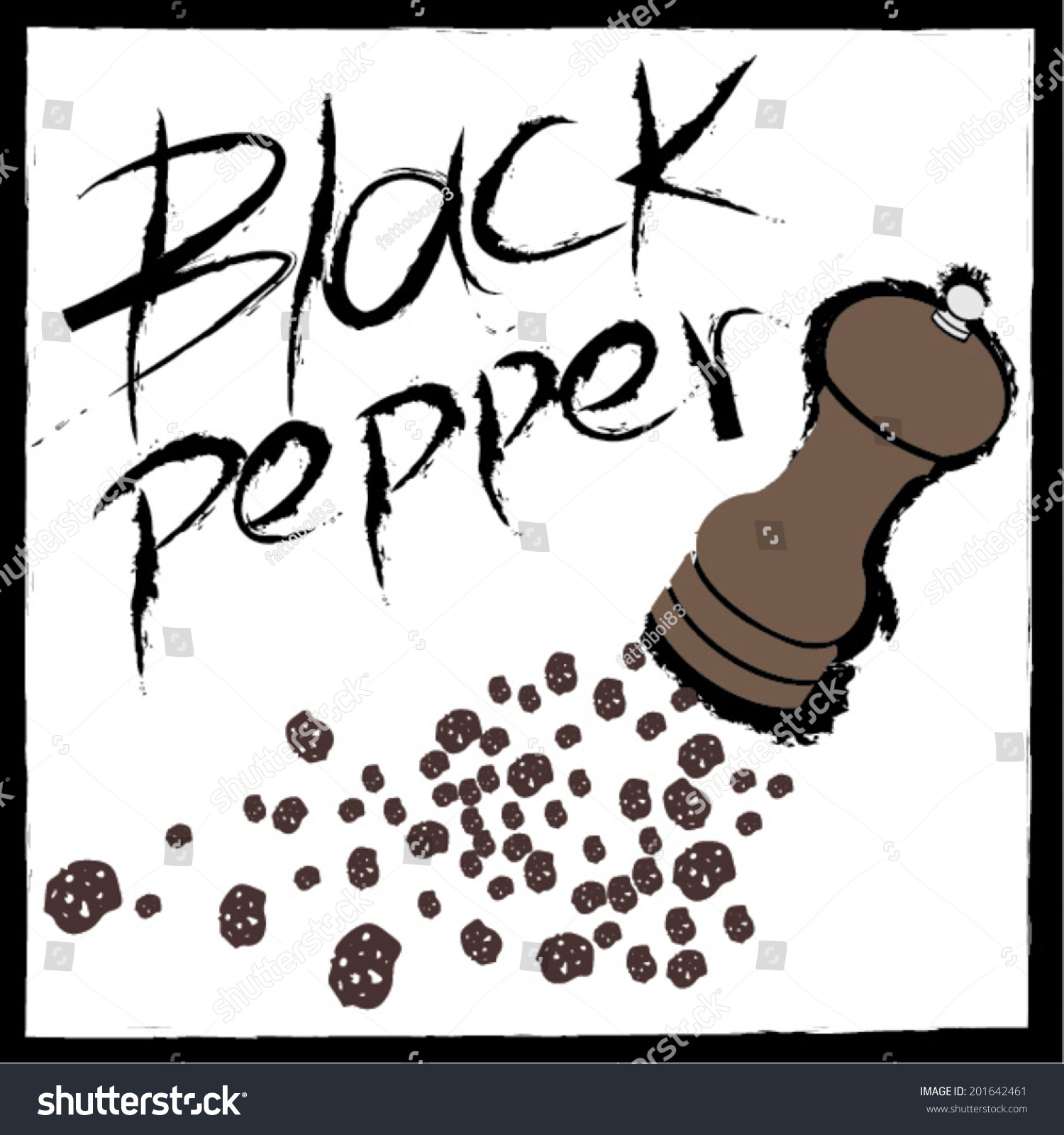 Black Pepper Stock Vector Illustration 201642461 : Shutterstock