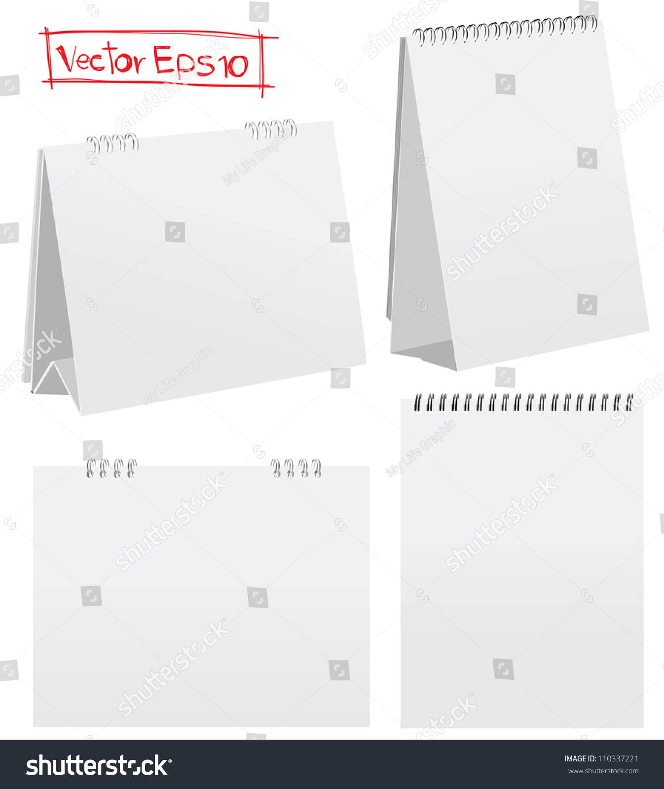 Blank Calendar Vector : Blank desktop calendars vector illustration Blank Calendar Vector : Blank desktop calendars vector illustration