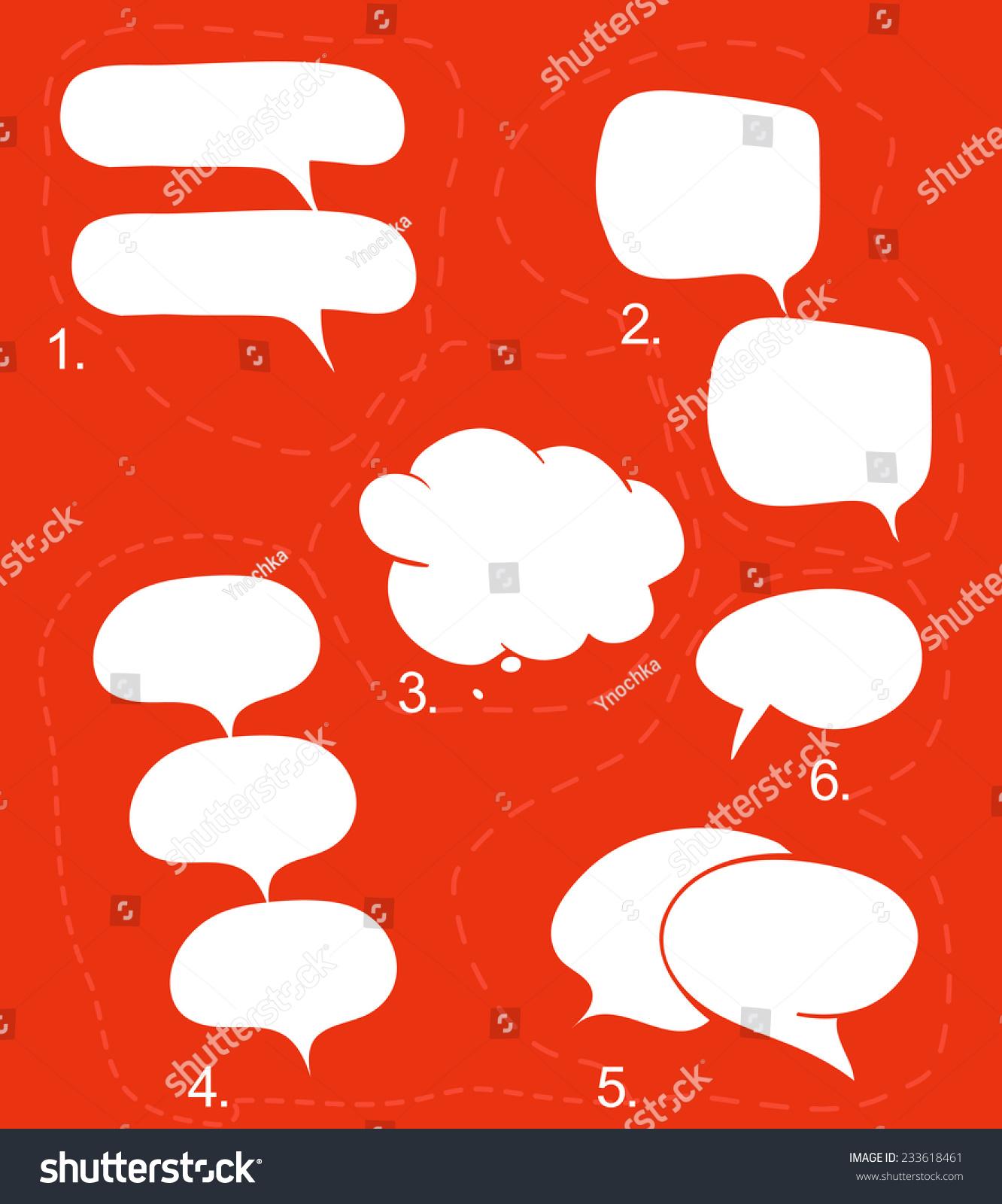 Blank Empty White Speech Bubbles Stock Vector Illustration 233618461 Shutterstock 4018