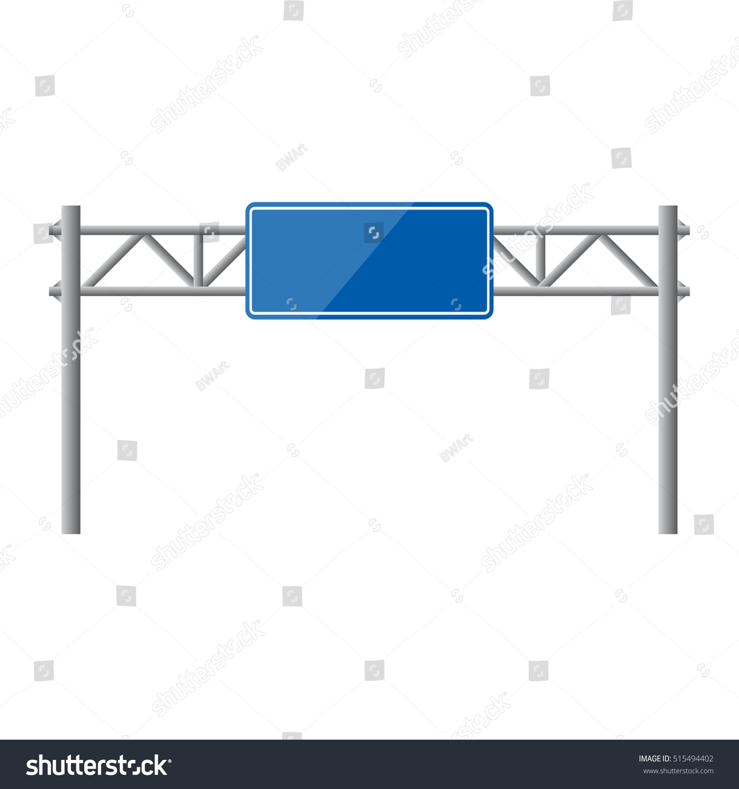 Blank road sign isolated vector illustration Blank road sign isolated vector illustration