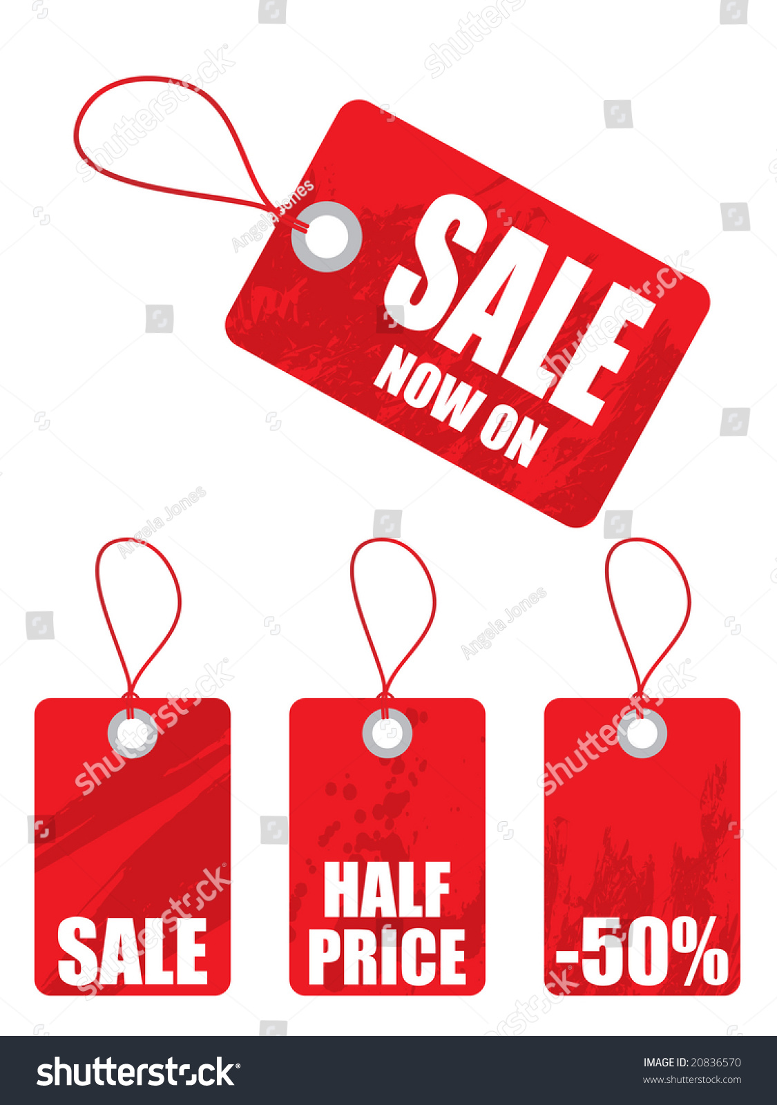 Blank Sales Tags Stock Vector Illustration 20836570 Shutterstock