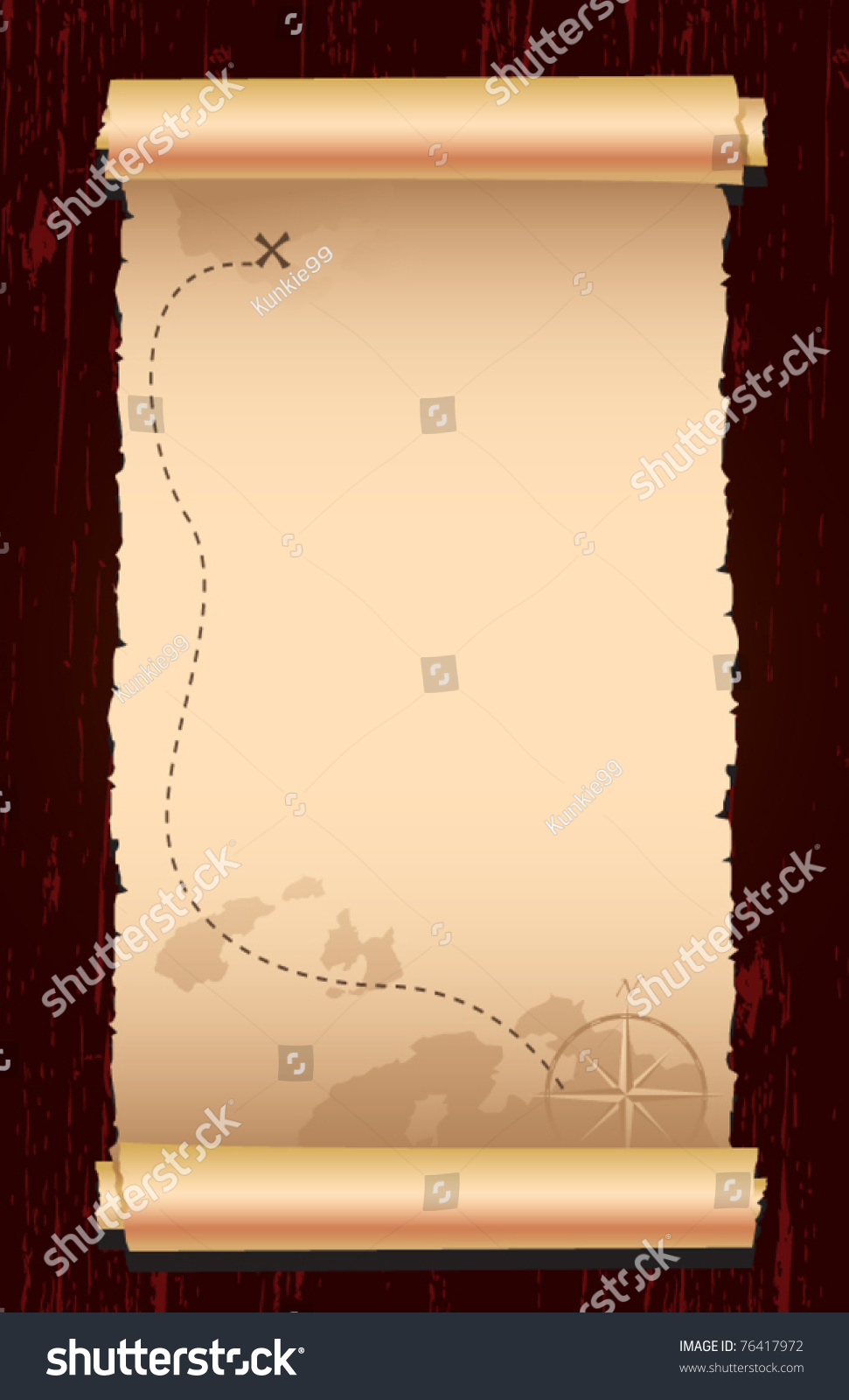 Blank Scroll Stock Vector Illustration 76417972 : Shutterstock