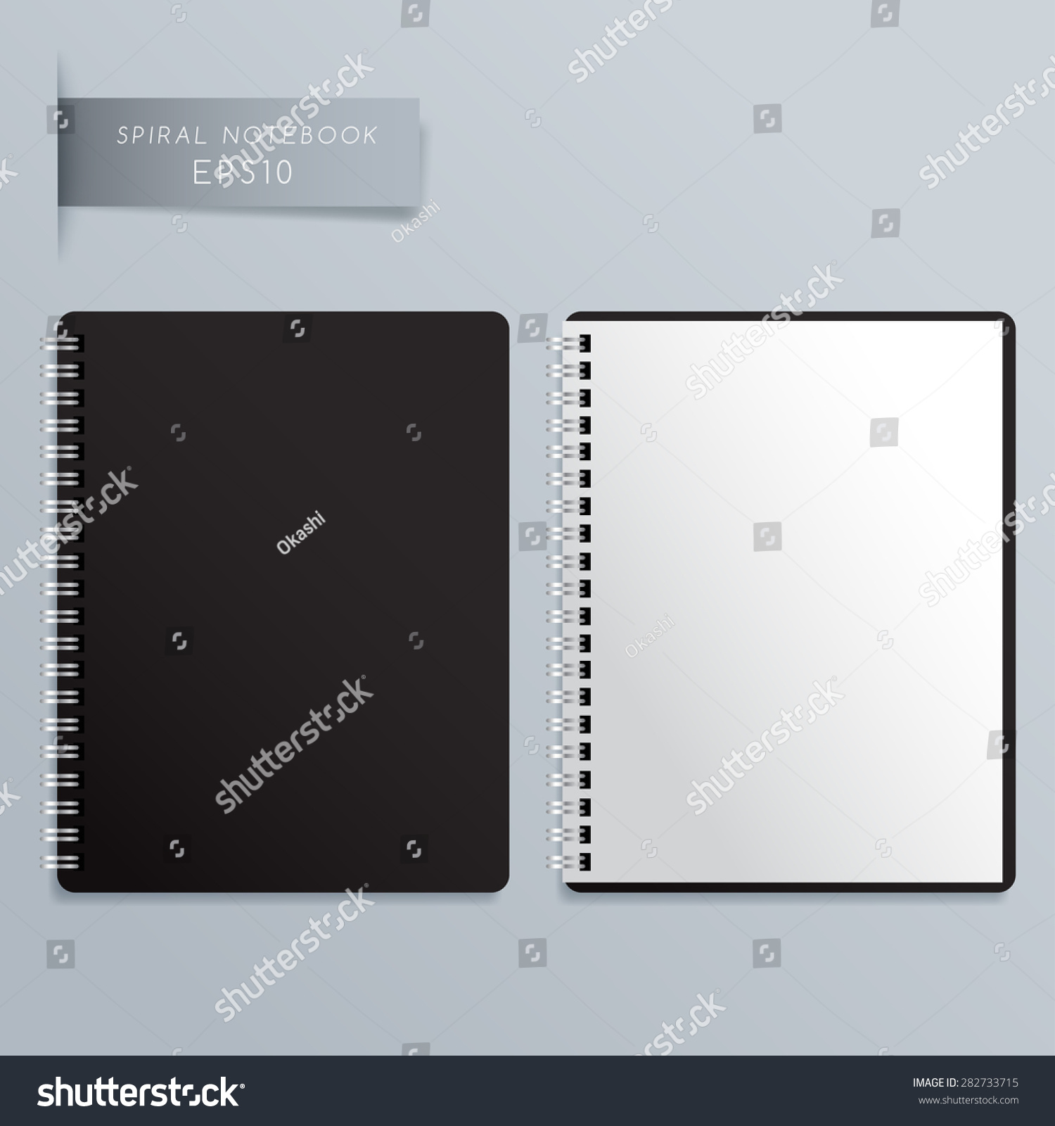 Blank Spiral Notebook Template Vector Illustration Stock Vector