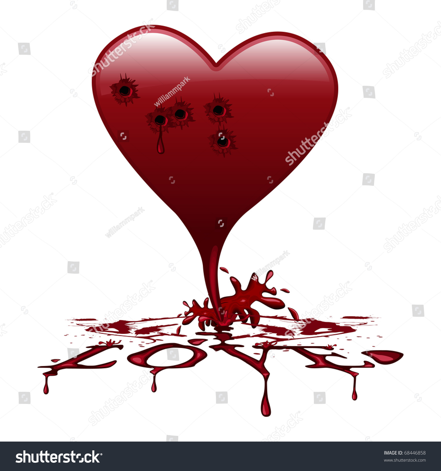 Bleeding Heart Stock Vector 68446858 - Shutterstock