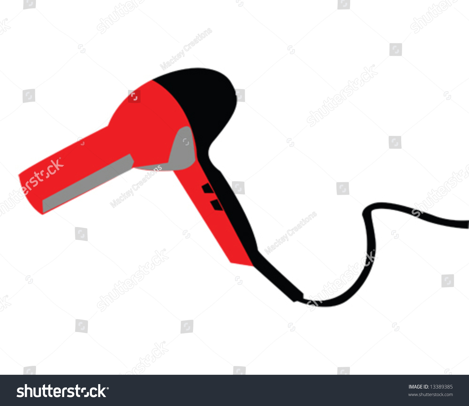 Blow Dryer Vector Illustration - 13389385 : Shutterstock