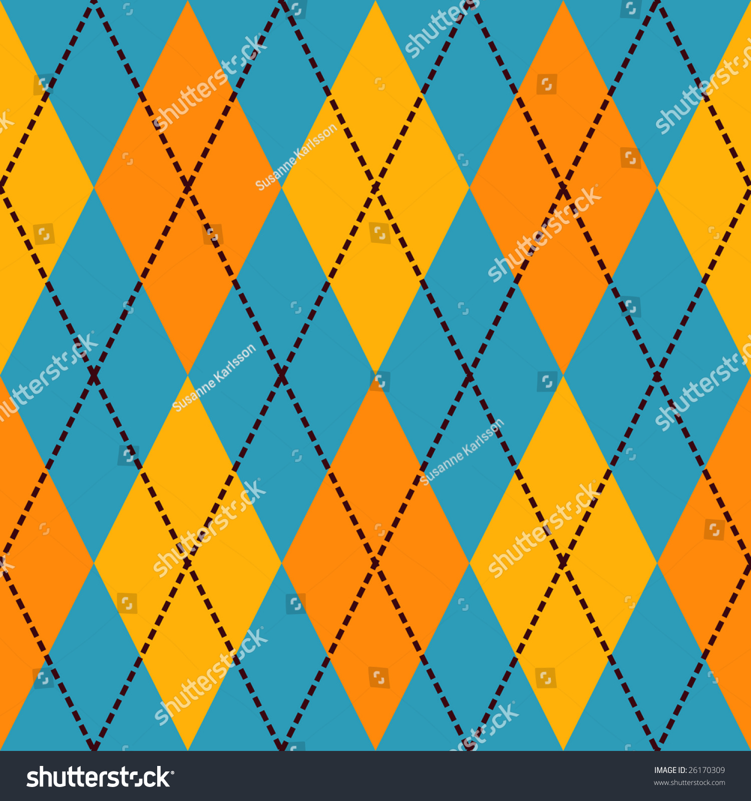 Blue And Yellow Seamless Argyle Pattern Blue And Yellow Seamless Argyle Pattern Stock Vector