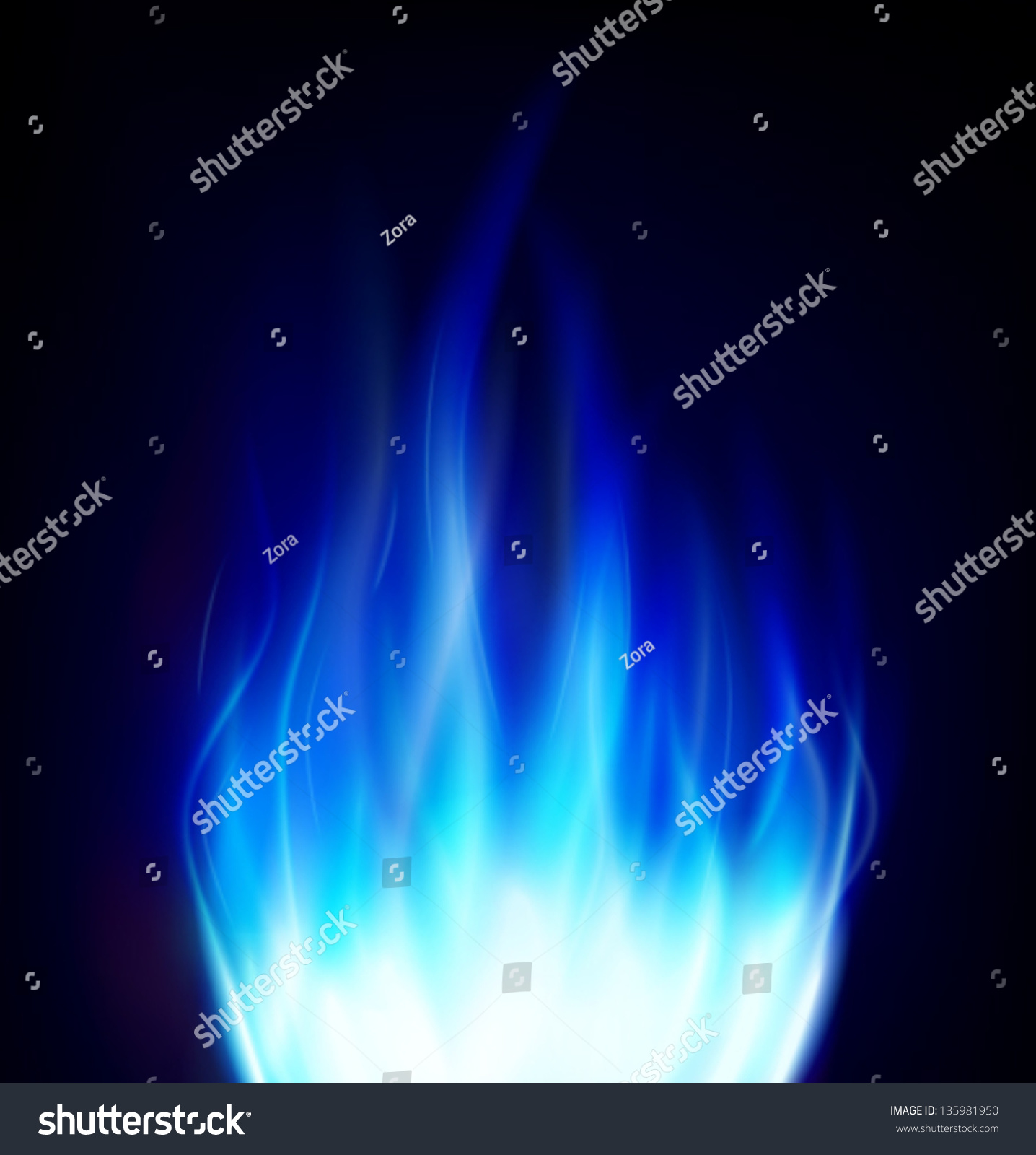 Blue Fire Background Stock Vector 135981950 - Shutterstock