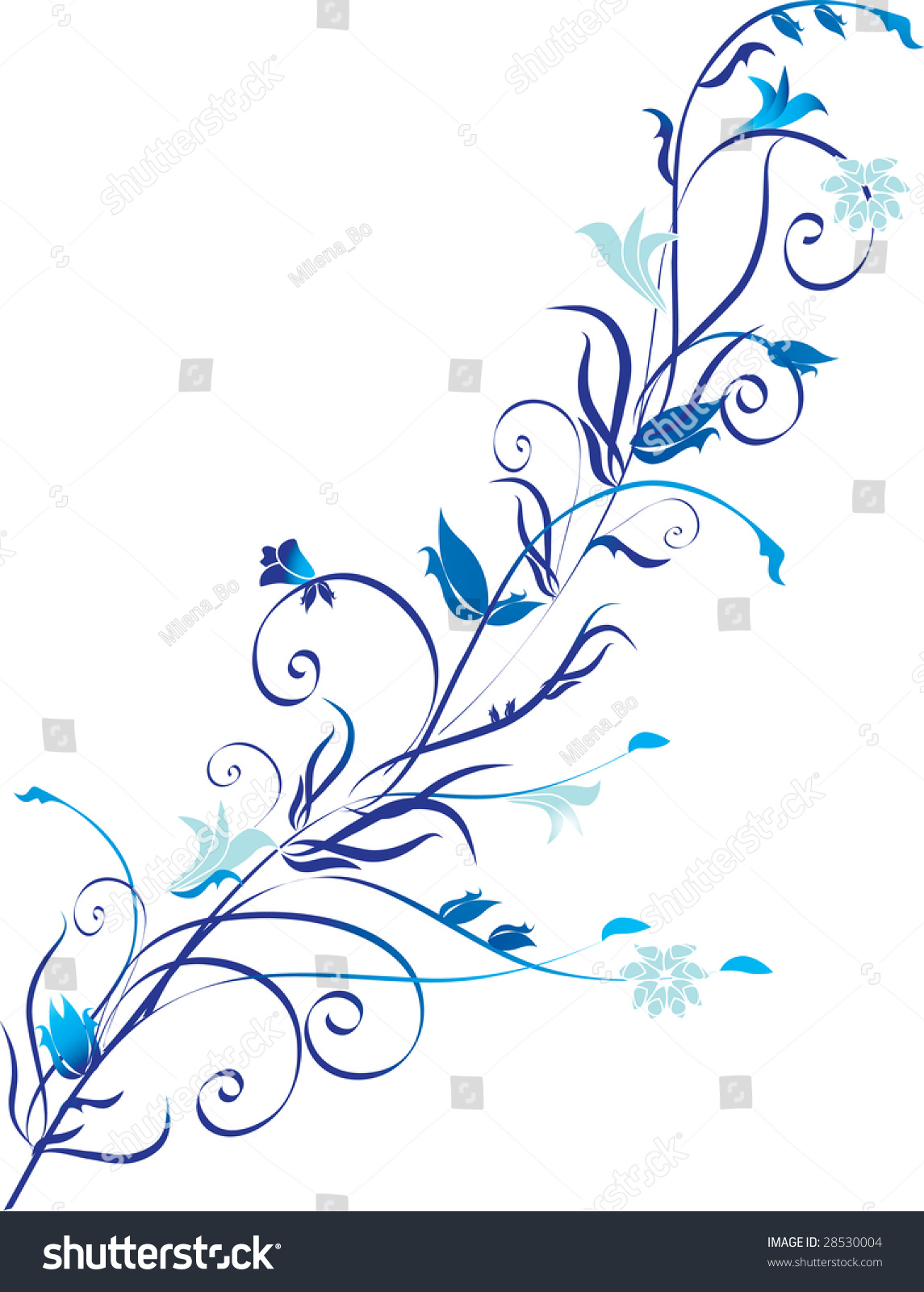 Blue Flower Stock Vector Illustration 28530004 : Shutterstock