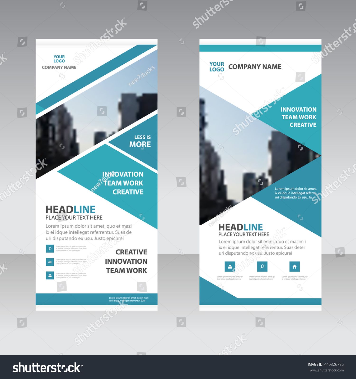 Blue triangle Business Roll Up Banner flat design template Abstract Geometric banner template Vector illustration set abstract presentation template Blue triangle Business Roll Up Banner flat design template Abstract Geometric banner template Vector illustration set abstract presentation template