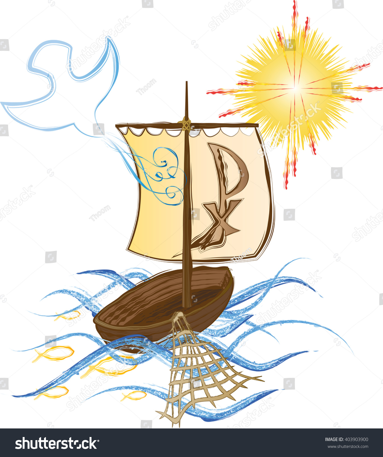 jesus in a boat clipart - photo #28