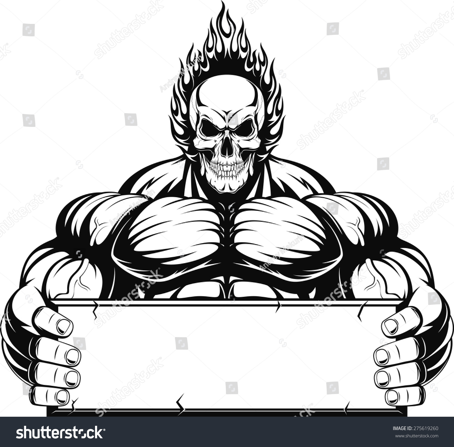 Bodybuilder Stock Vector 275619260 - Shutterstock