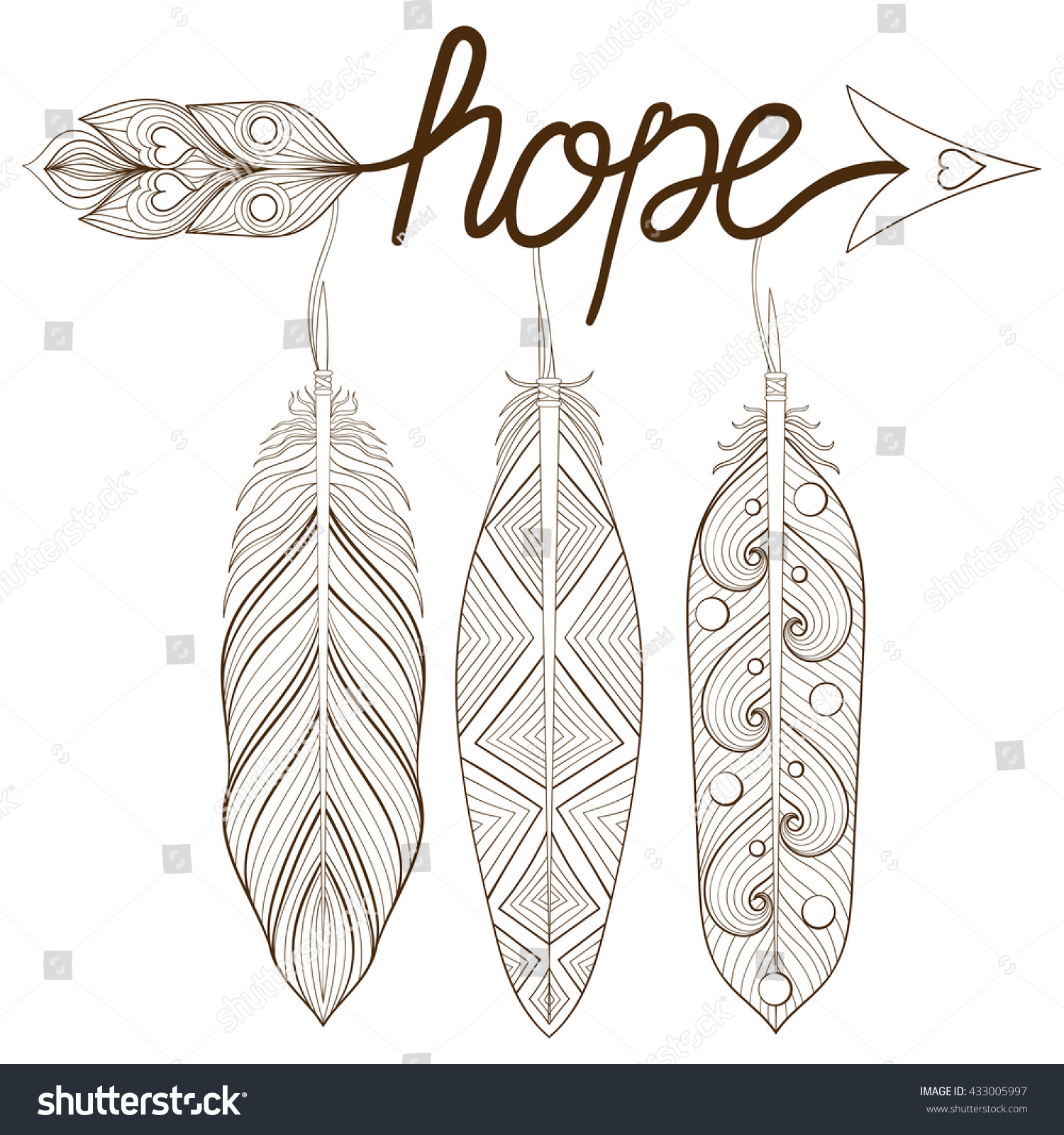 bohemian arrow hand drawn amulet letters hope with henna bohemian arrow hand drawn amulet letters hope with henna