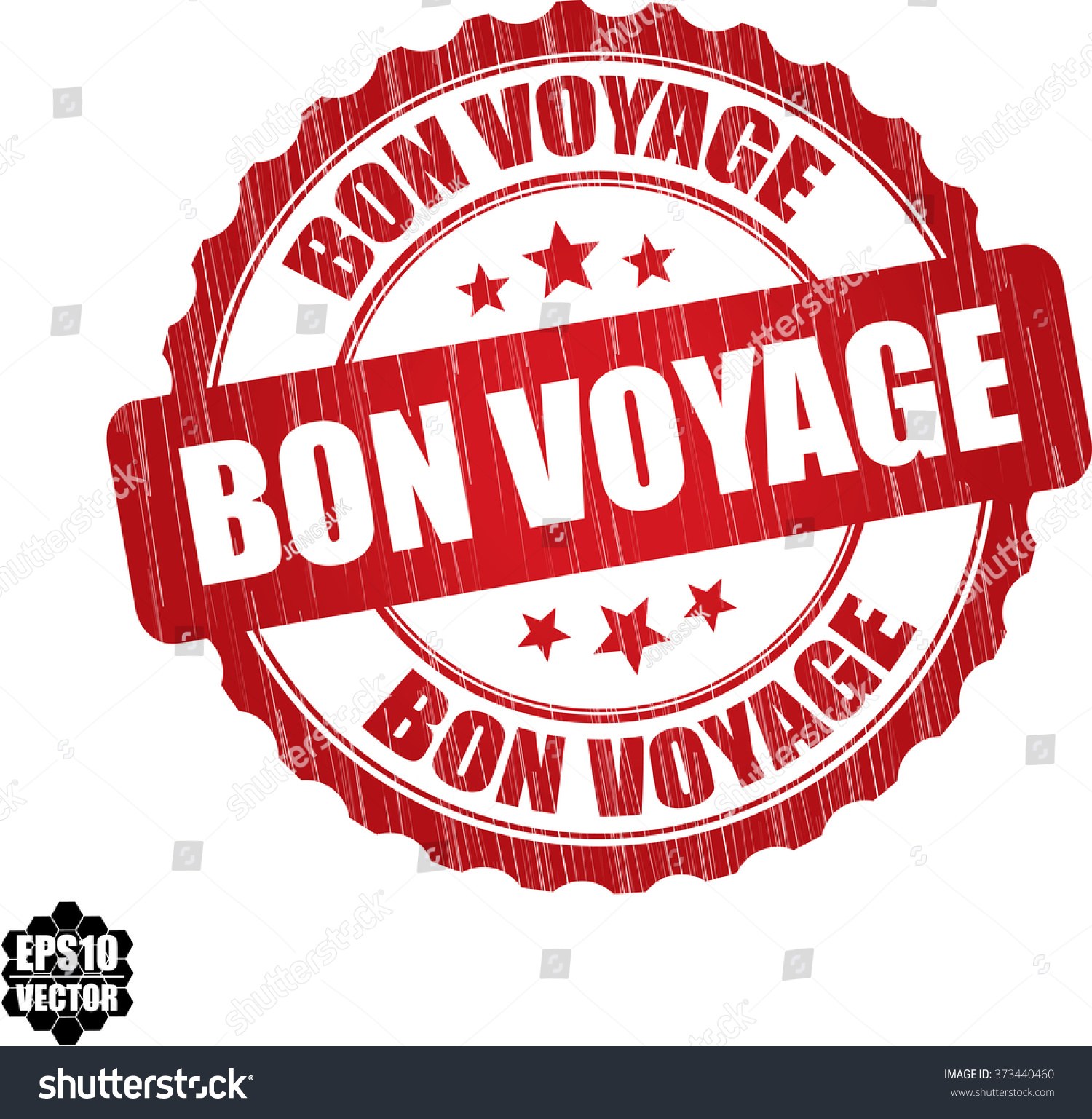 Bon Voyage Grunge Rubber Stamp Vector Stock Vector 373440460 - Shutterstock