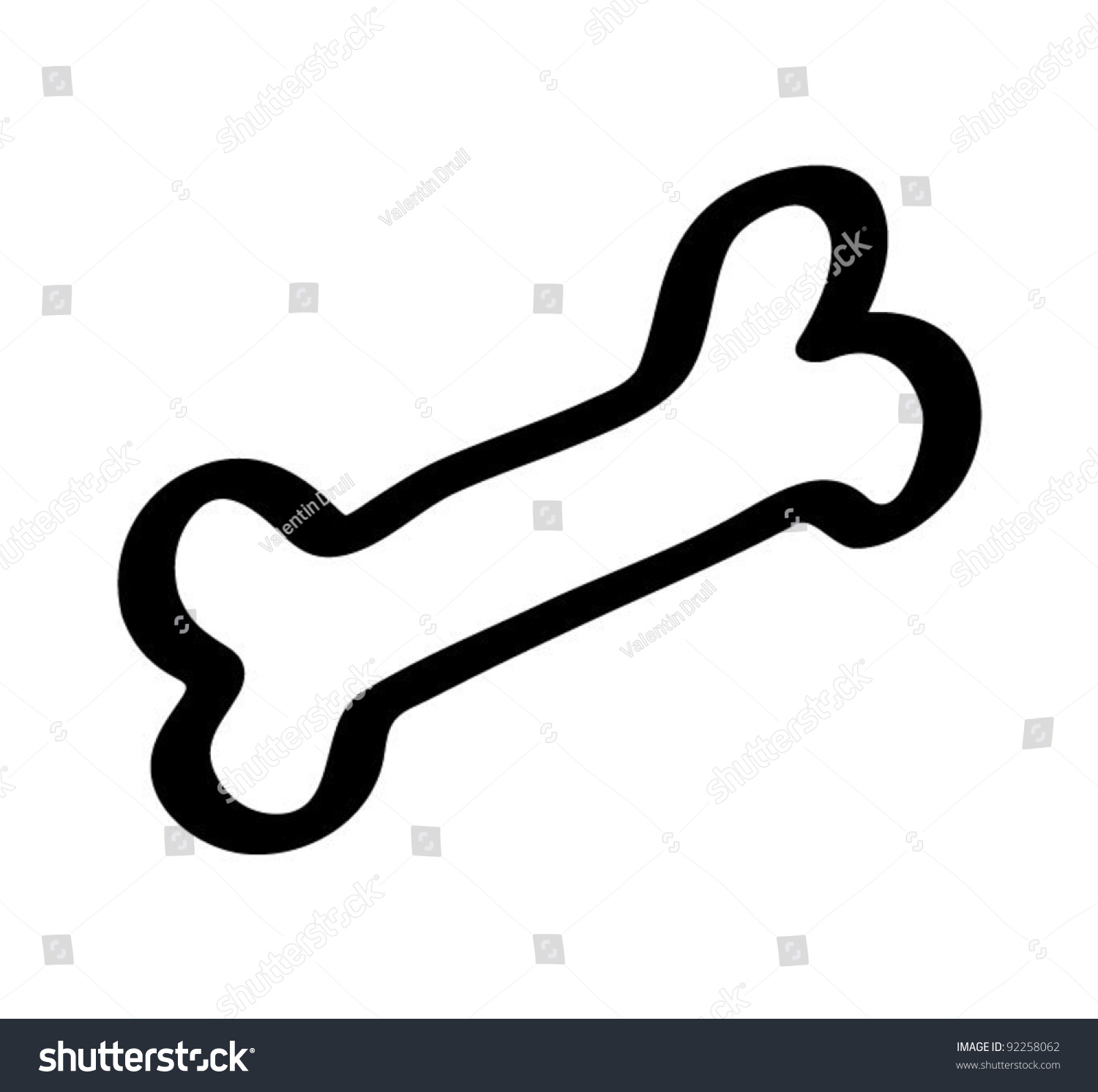 Bone Cartoon Stock Vector Illustration 92258062 : Shutterstock