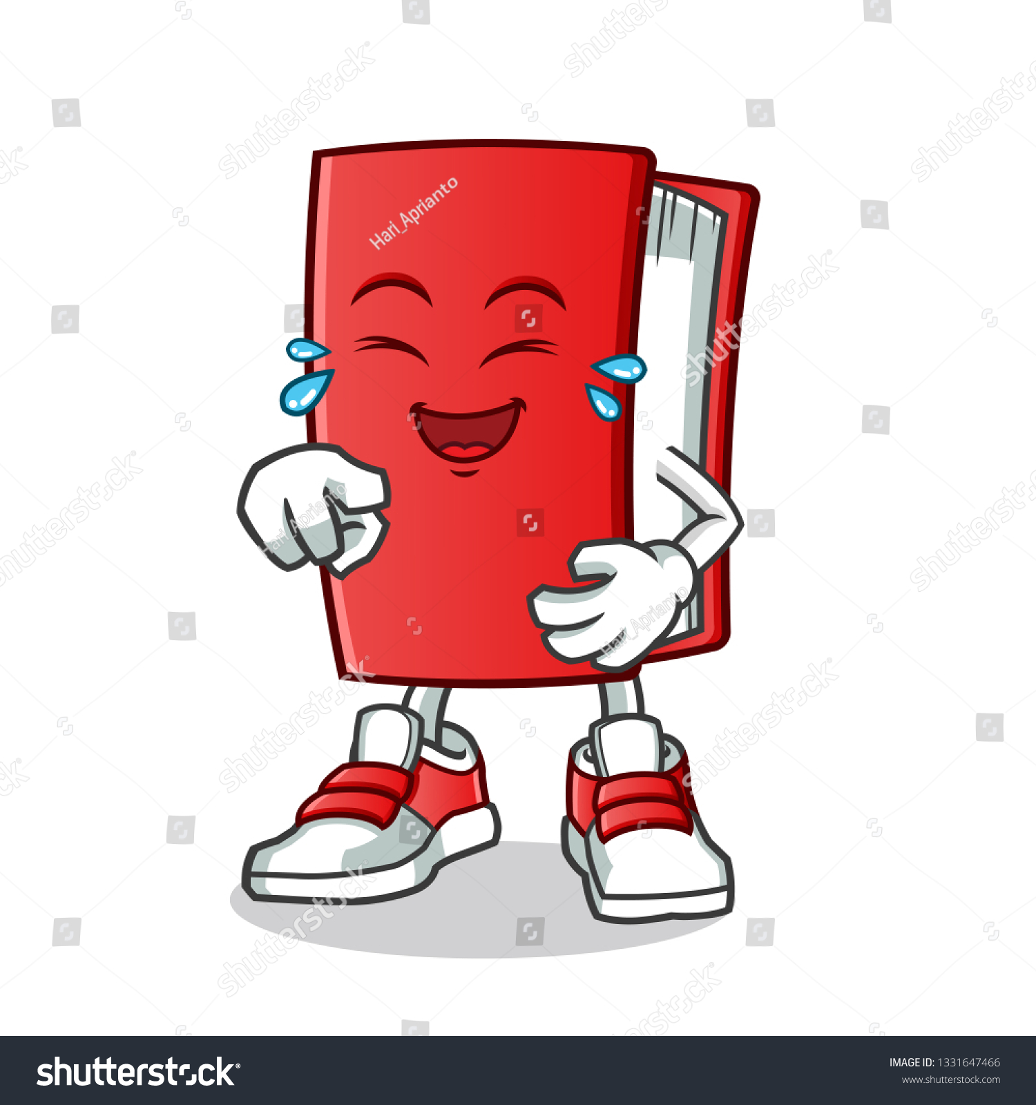 Book Laughing Loudly Mascot Vector Cartoon Vector De Stock Libre De