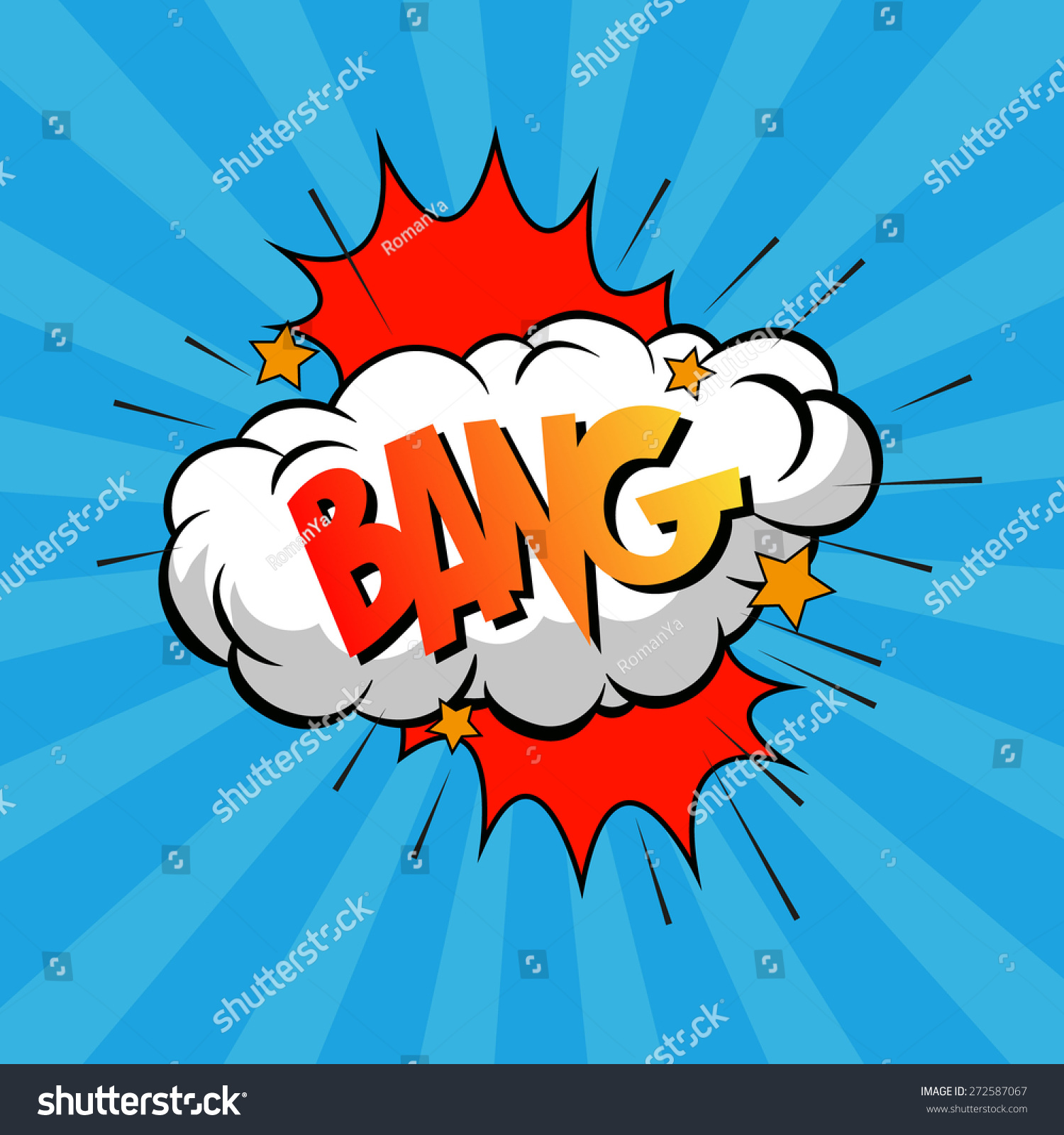 Boom. Comic Book Explosion.hand Draw Vector Illustration - 272587067 