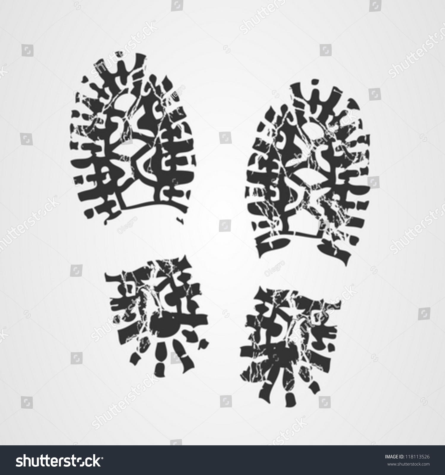 Boot Print Stock Vector Illustration 118113526 : Shutterstock