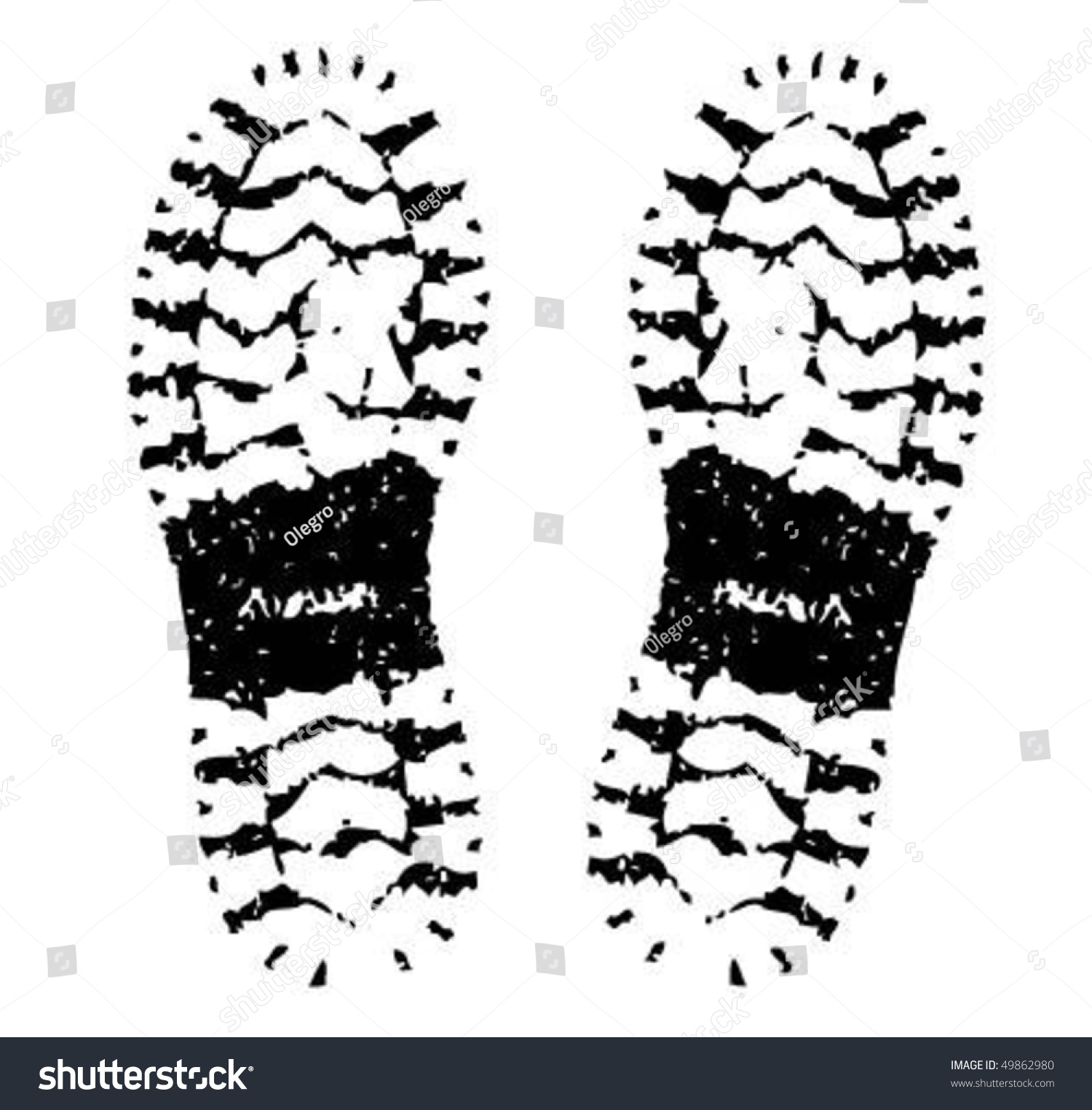 Boot Print Stock Vector Illustration 49862980 : Shutterstock
