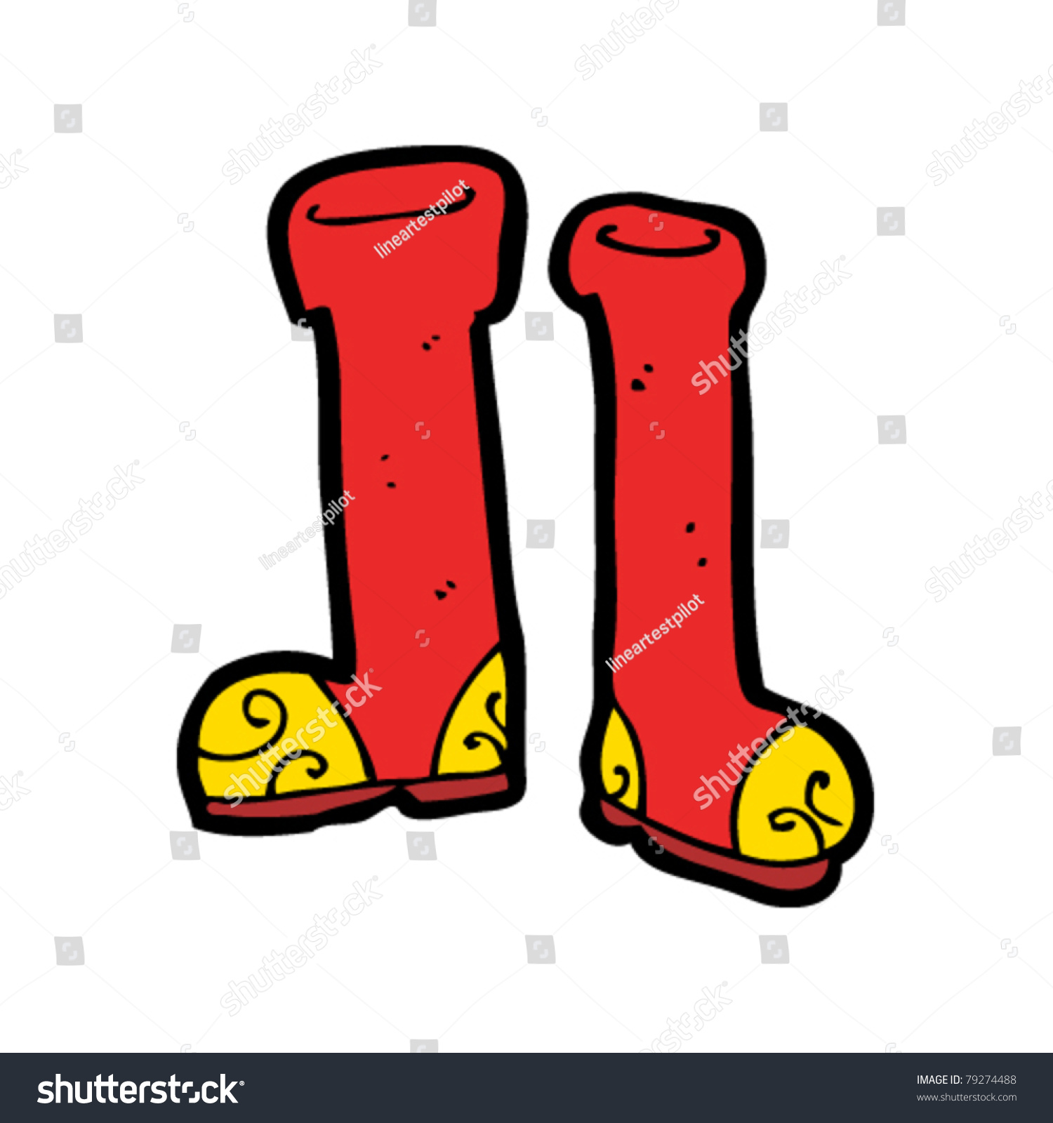 Boots Cartoon Stock Vector Illustration 79274488 : Shutterstock