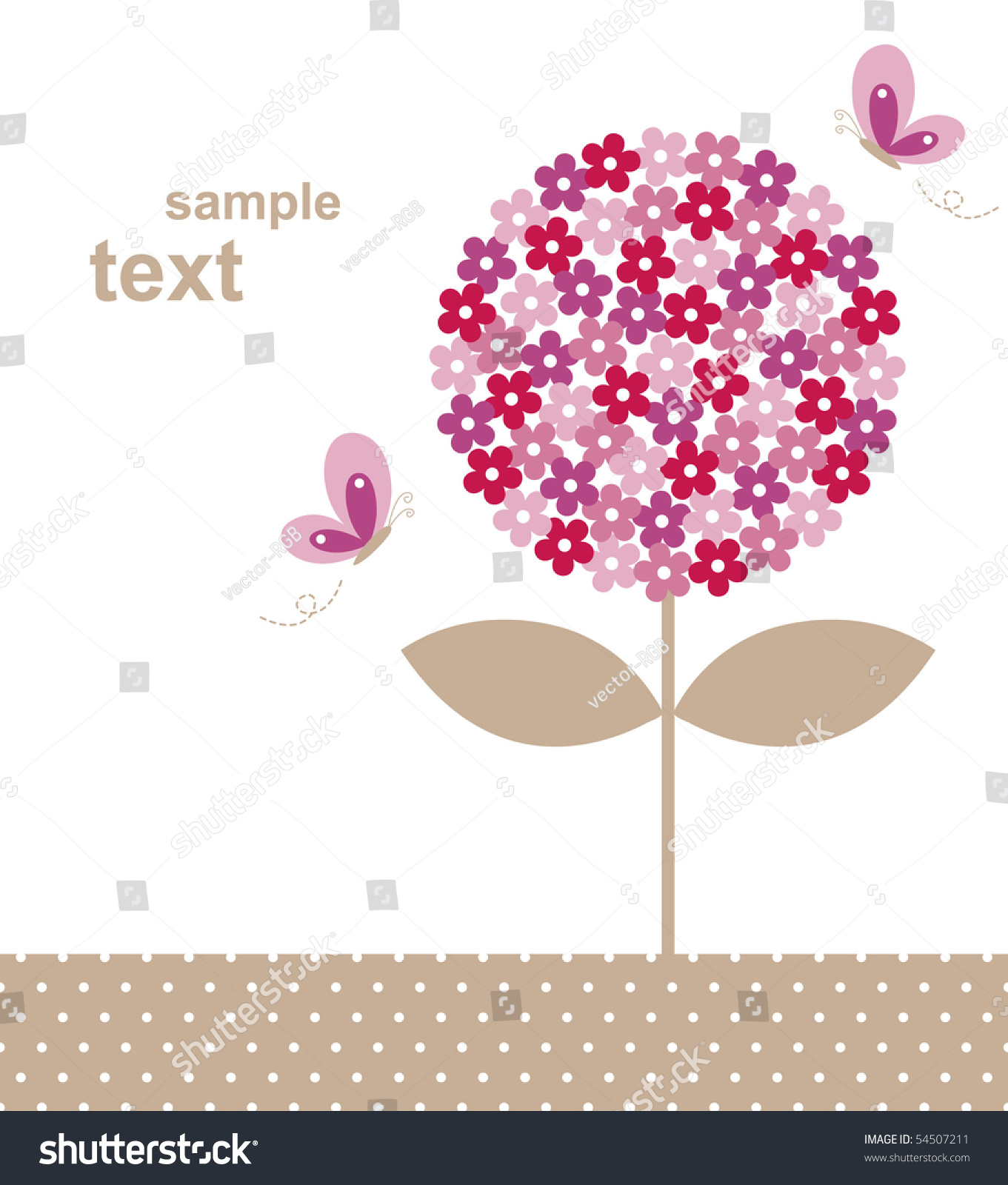 Bouquet Of Flowers.Vector Illustration - 54507211 : Shutterstock