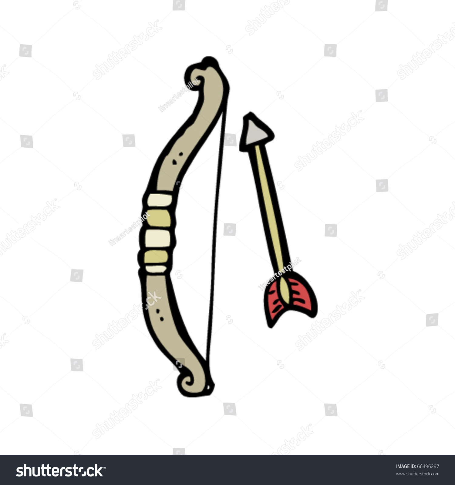Bow And Arrow Cartoon Stock Vector 66496297 : Shutterstock