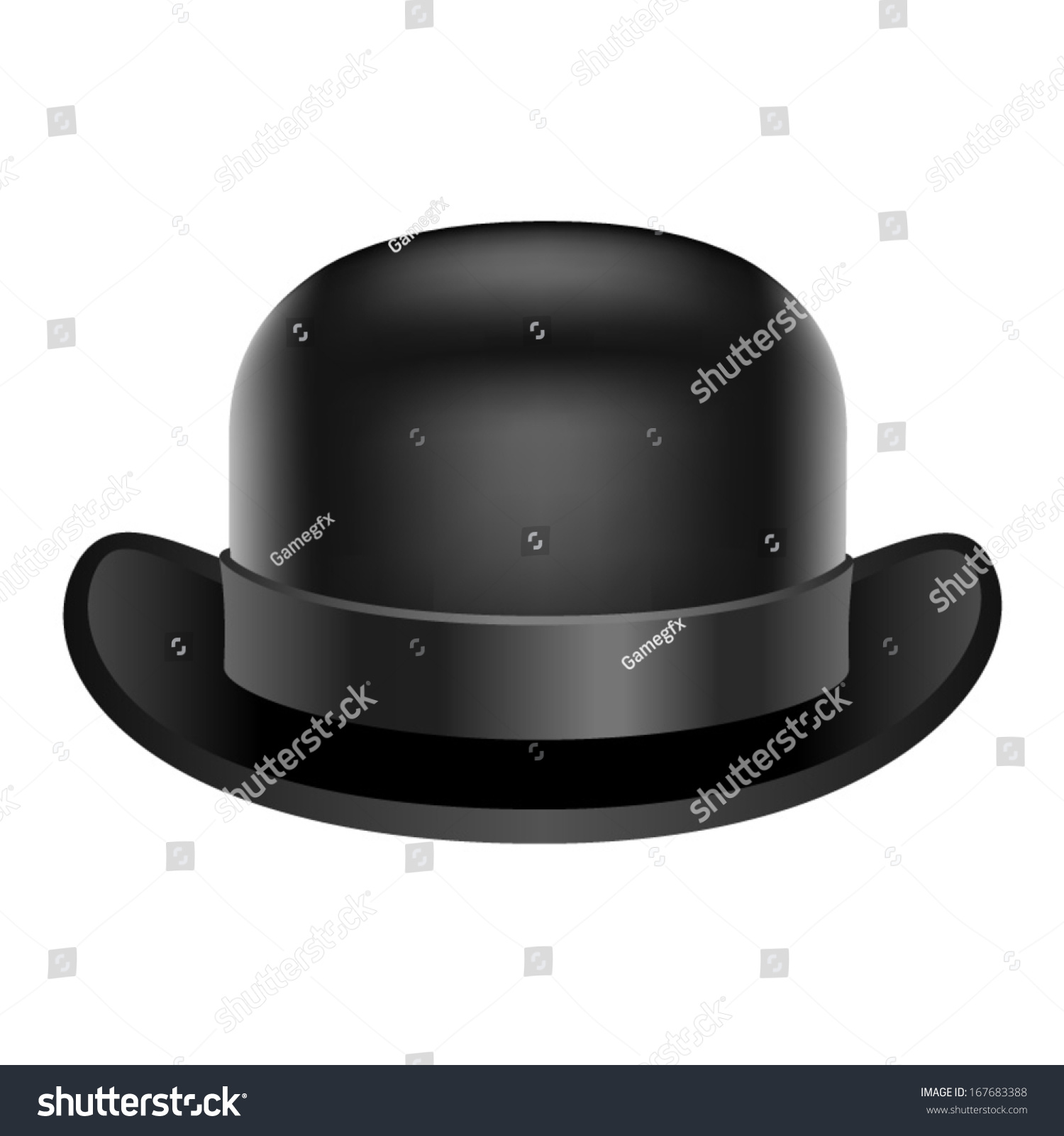 Bowler Hat Stock Vector Illustration 167683388 : Shutterstock