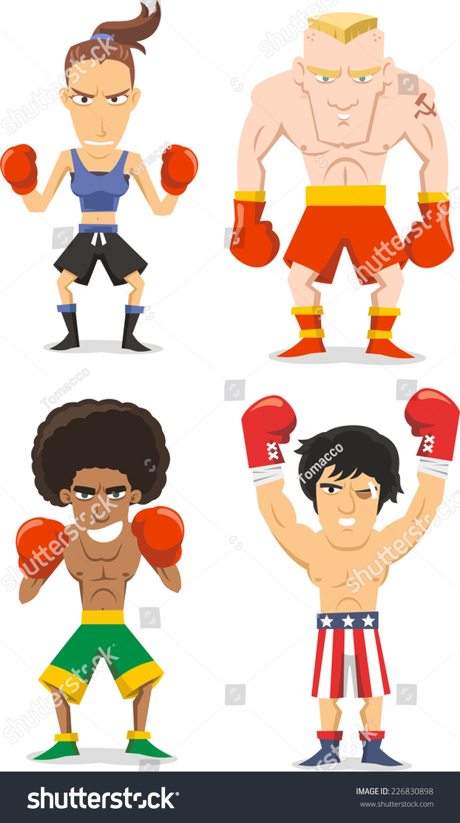Boxer Cartoon Illustrations - 226830898 : Shutterstock