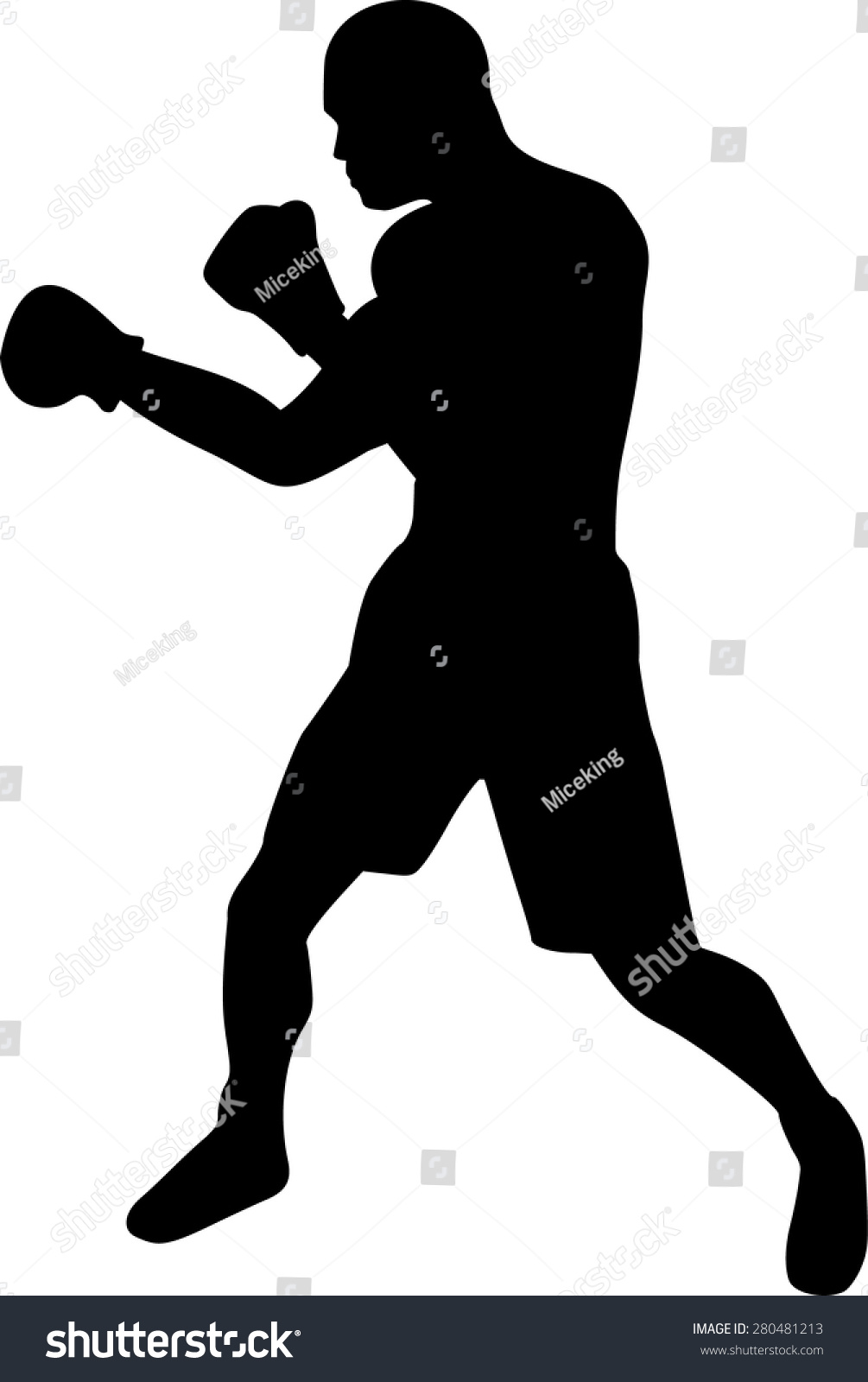 Boxer Silhouette Stock Vector 280481213 - Shutterstock