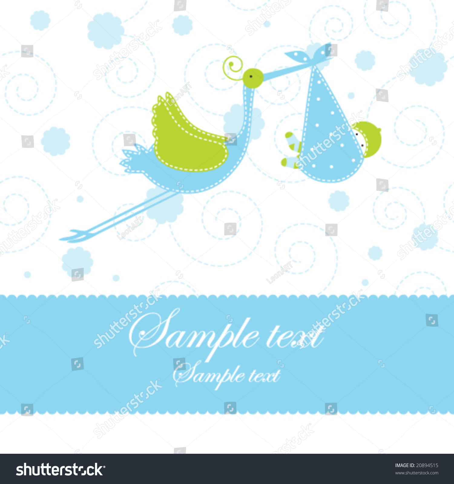 Baby Shower Card With Copy Space Simple For Greeting Card, Baby Card ...