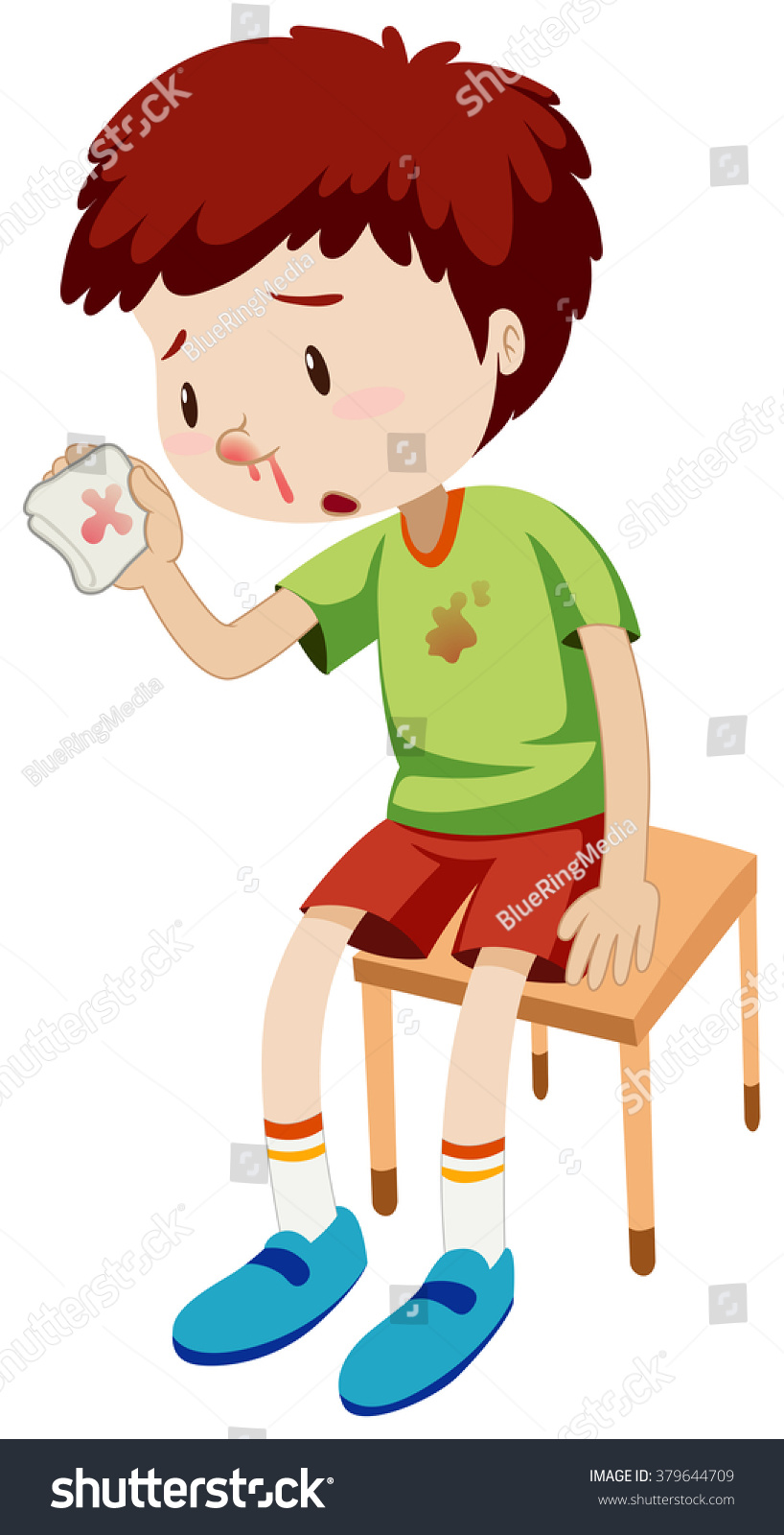 Boy With Bleeding Nose Illustration - 379644709 : Shutterstock