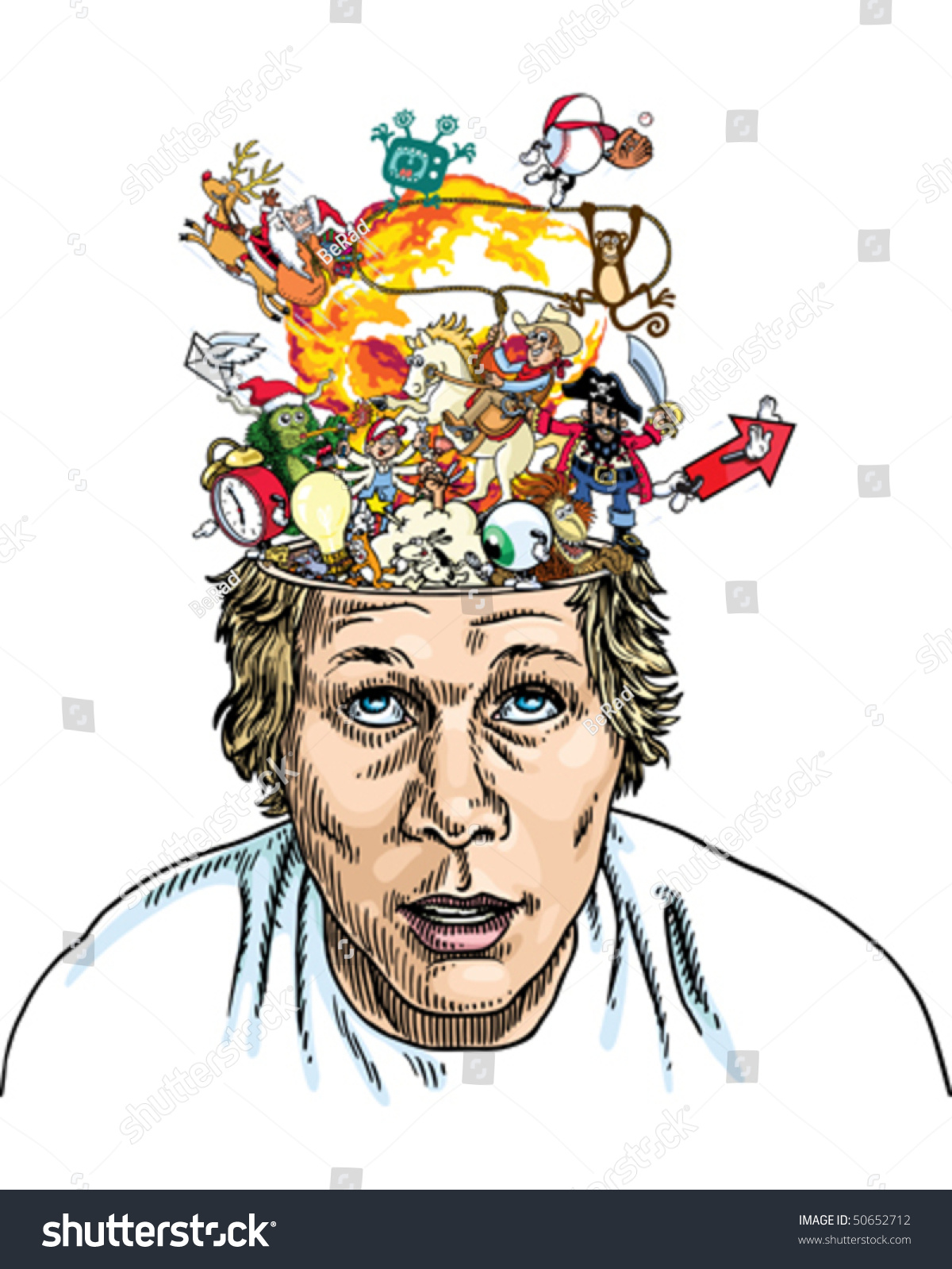 Brain Explosion Stock Vector Illustration 50652712 : Shutterstock