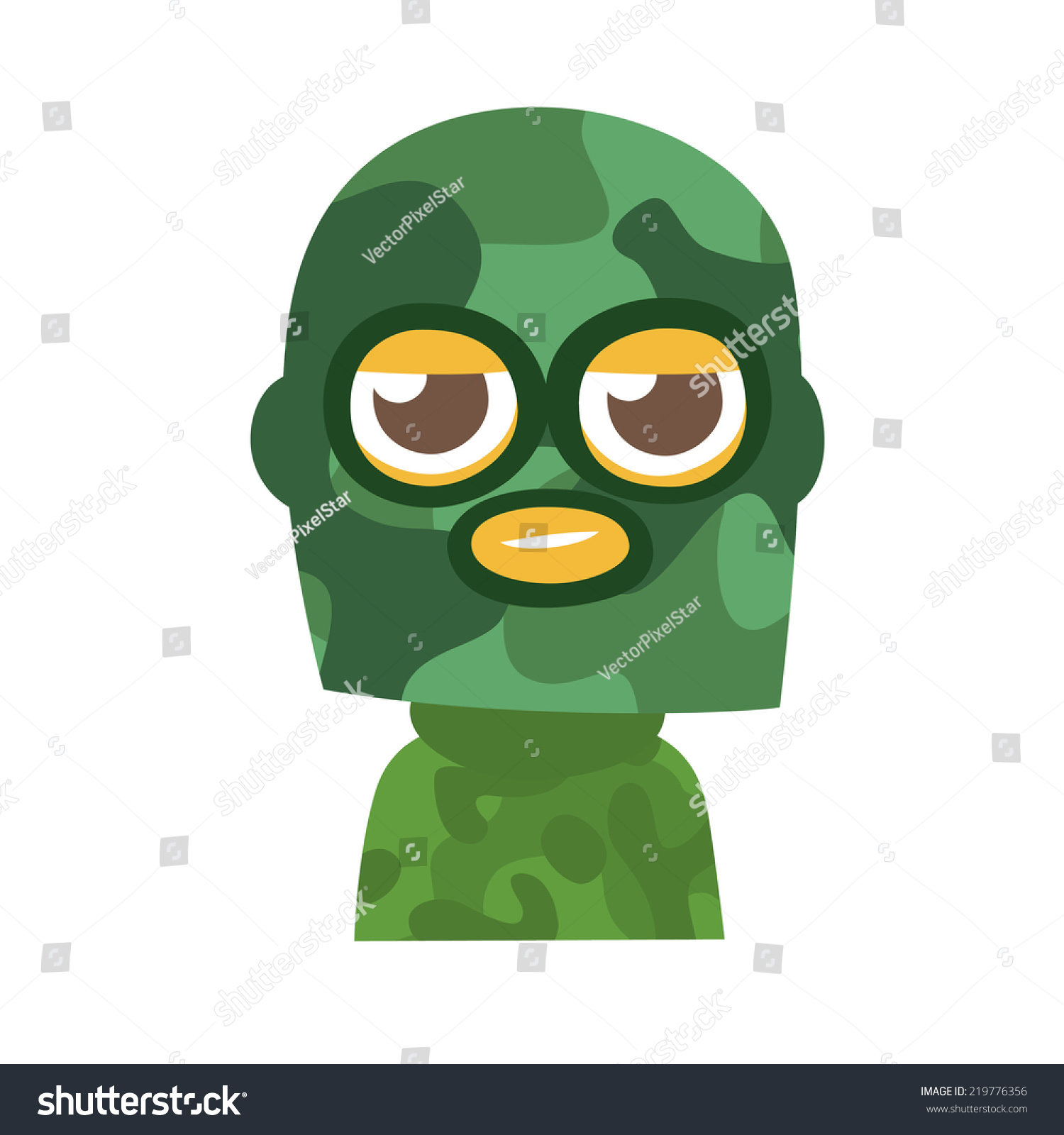 Brave Face Avatar Cartoon Flat Style Stock Vector 219776356 Shutterstock