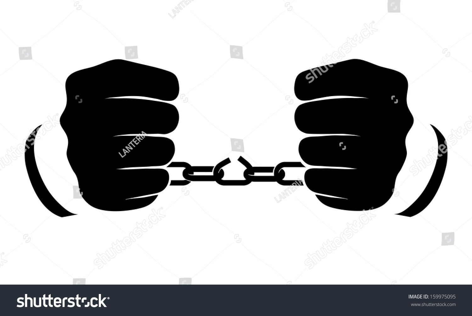 Break Chain Hands Stock Vector 159975095 - Shutterstock