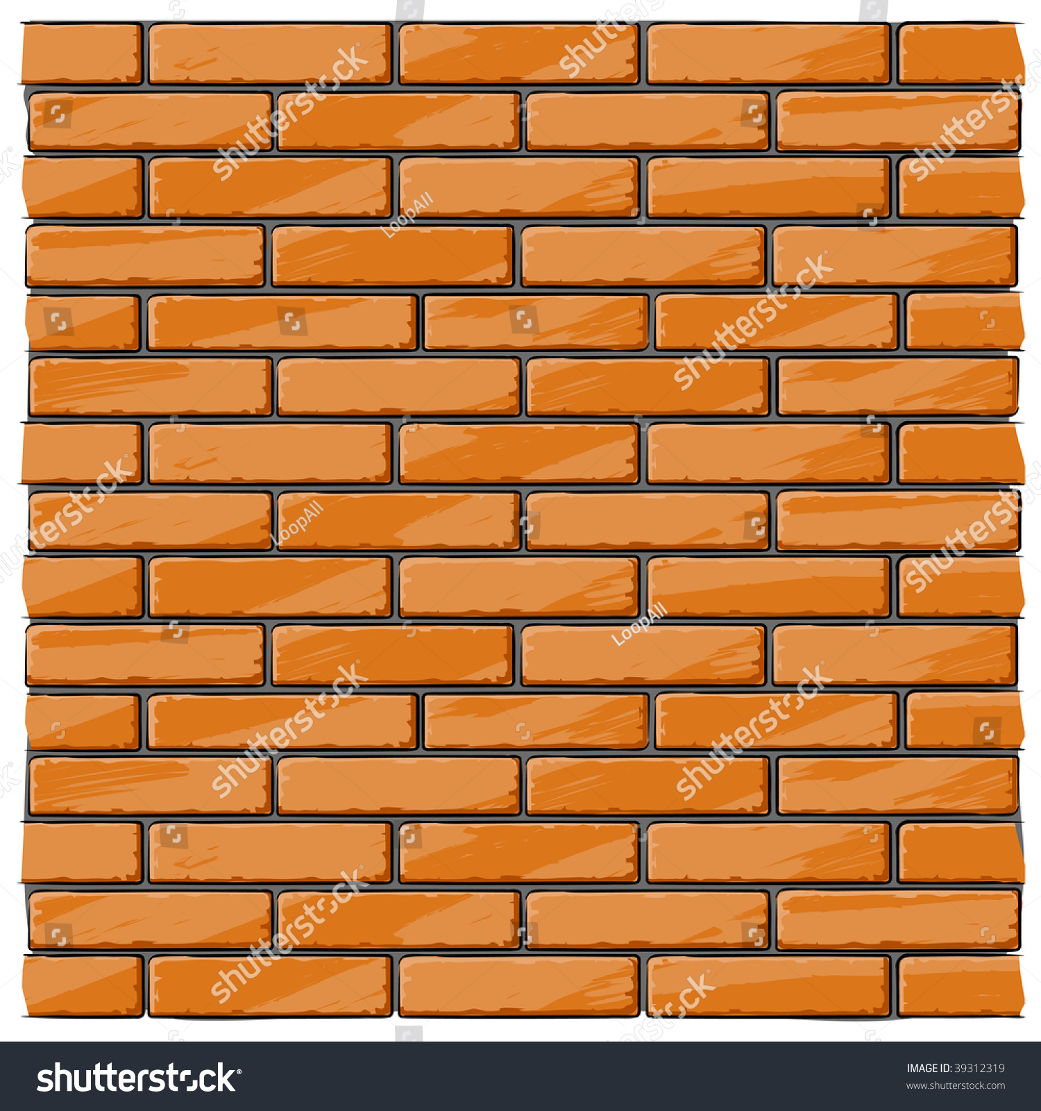 Brick Wall House Background - Vector Illustration - 39312319 : Shutterstock