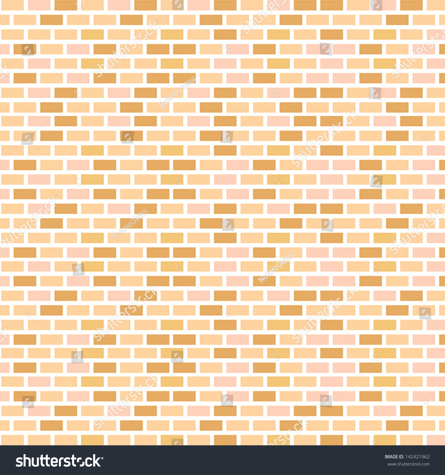 Brick Wall Seamless Vector Illustration Background Stock Vector