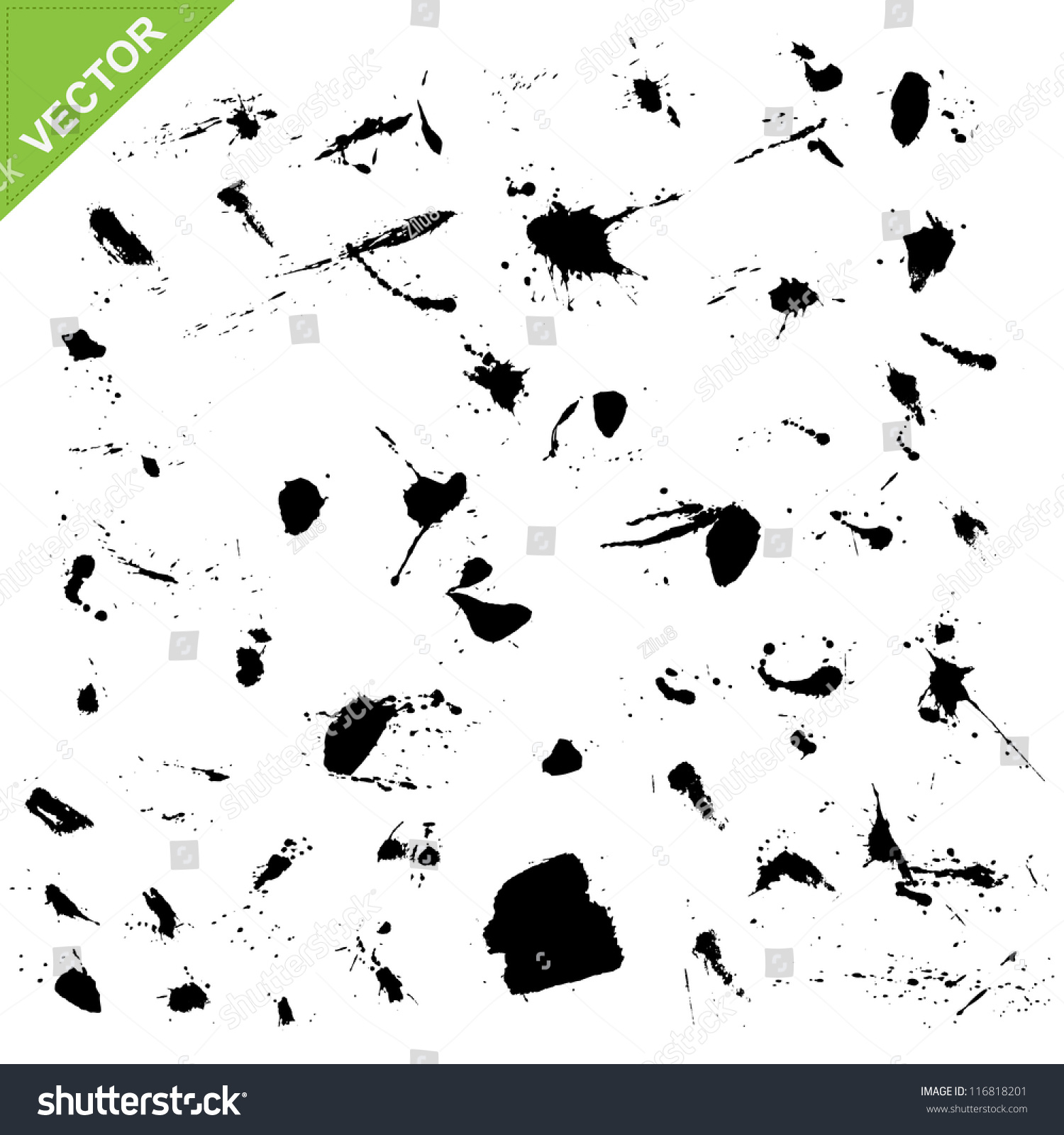 Brush Strokes Vector - 116818201 : Shutterstock