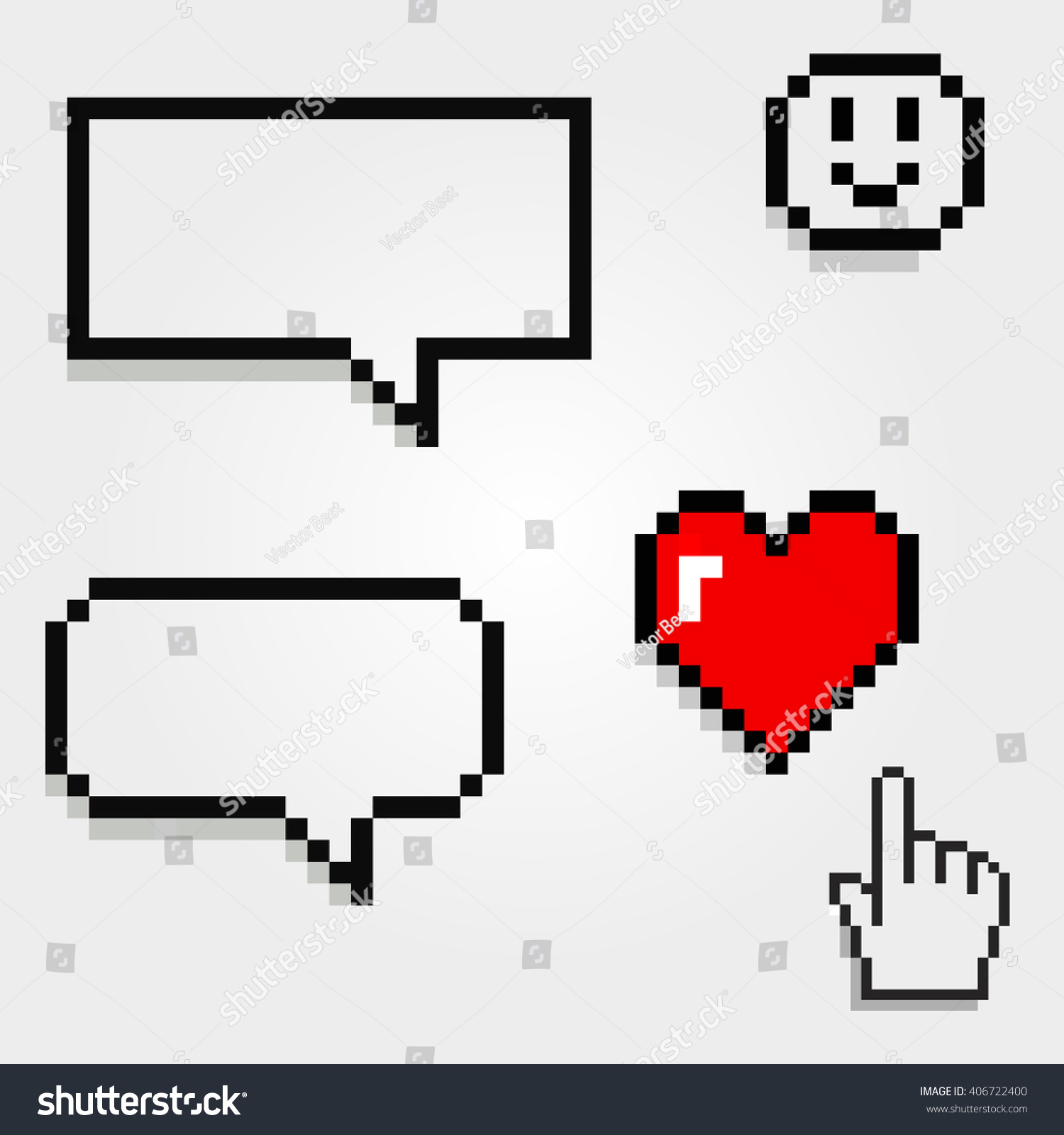 Bubble words and talk with hearts and smile Valentines icon Bubble words and talk with hearts and smile Valentines icon