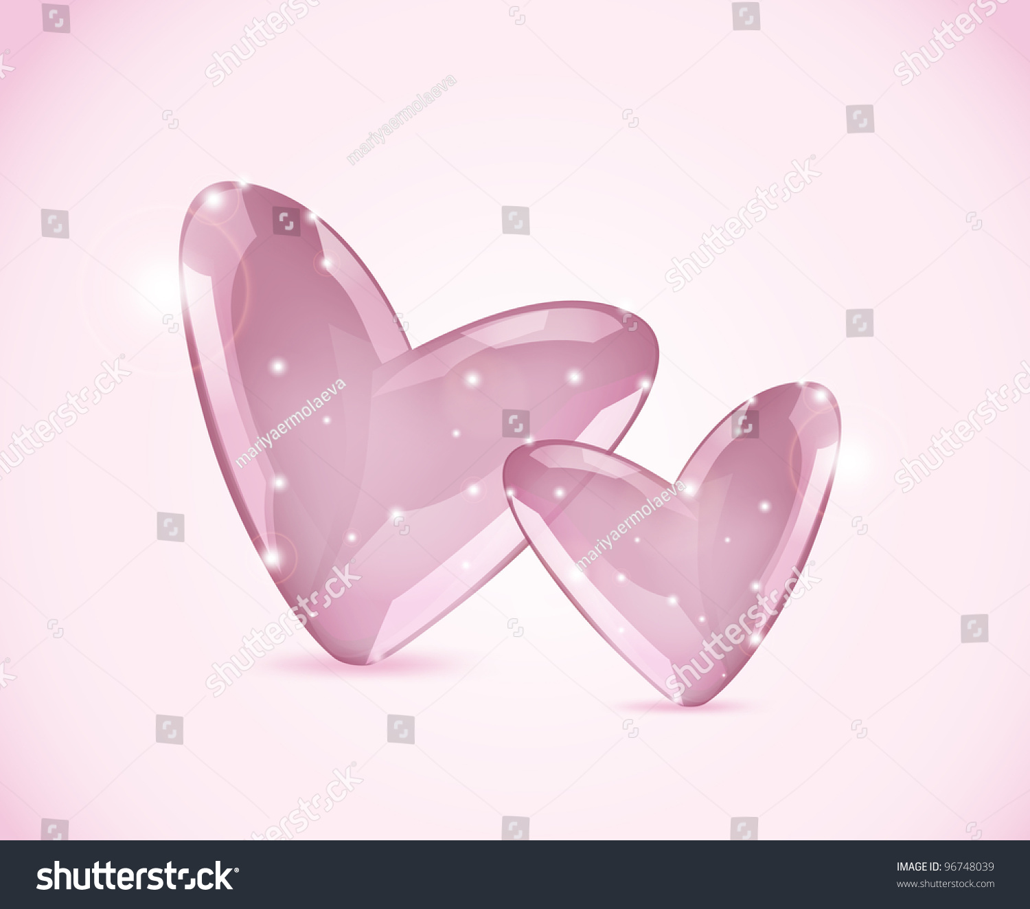 Bubbles Of Heart. Vector Background - 96748039 : Shutterstock