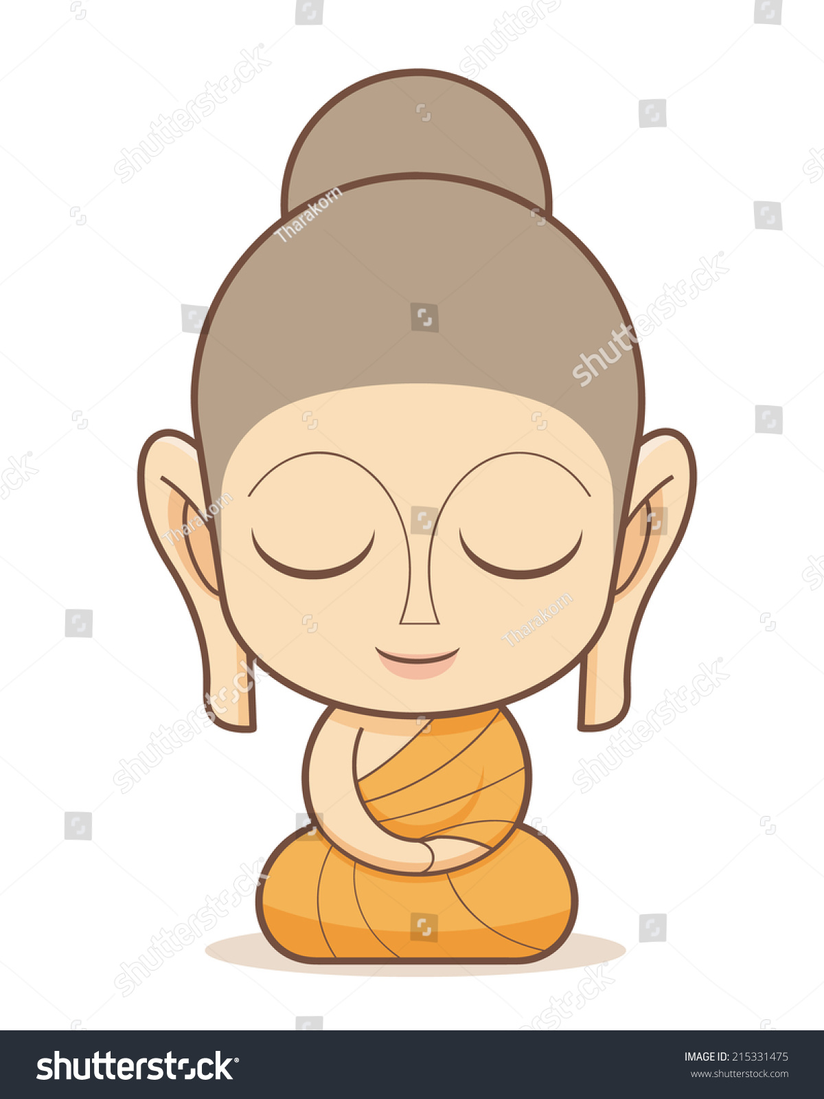 Buddha Cartoon Stock Vector 215331475 - Shutterstock