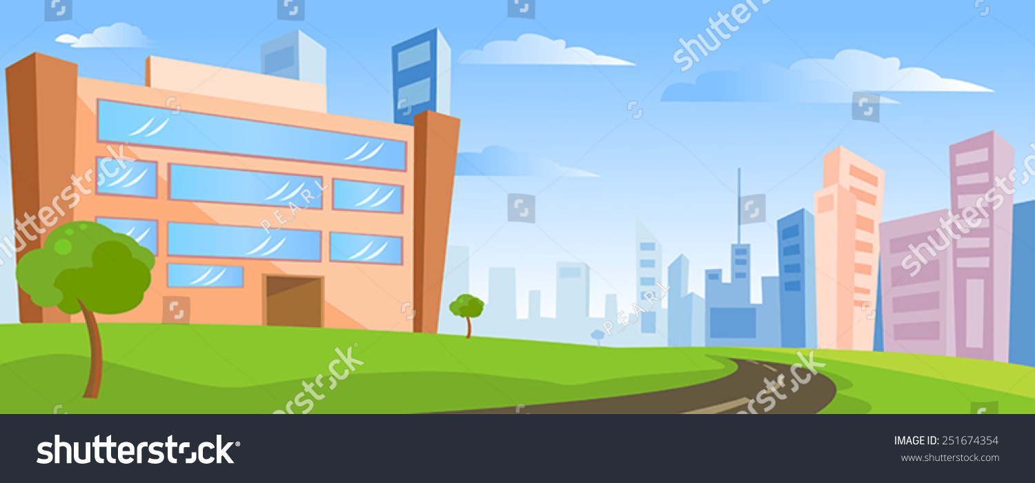 Building Landscape Stock Vector Illustration 251674354 : Shutterstock