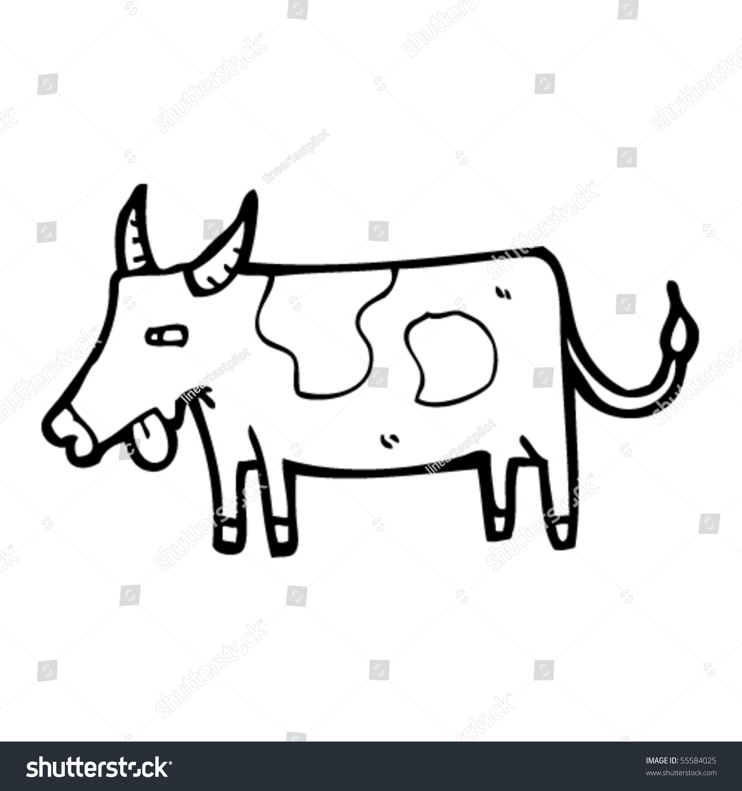 Bull Cartoon Stock Vector Illustration 55584025 : Shutterstock