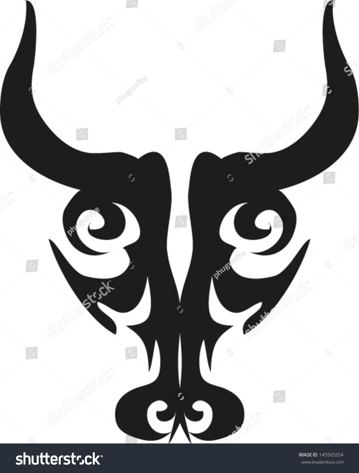 Bull Tattoos Vector. - 145565554 : Shutterstock