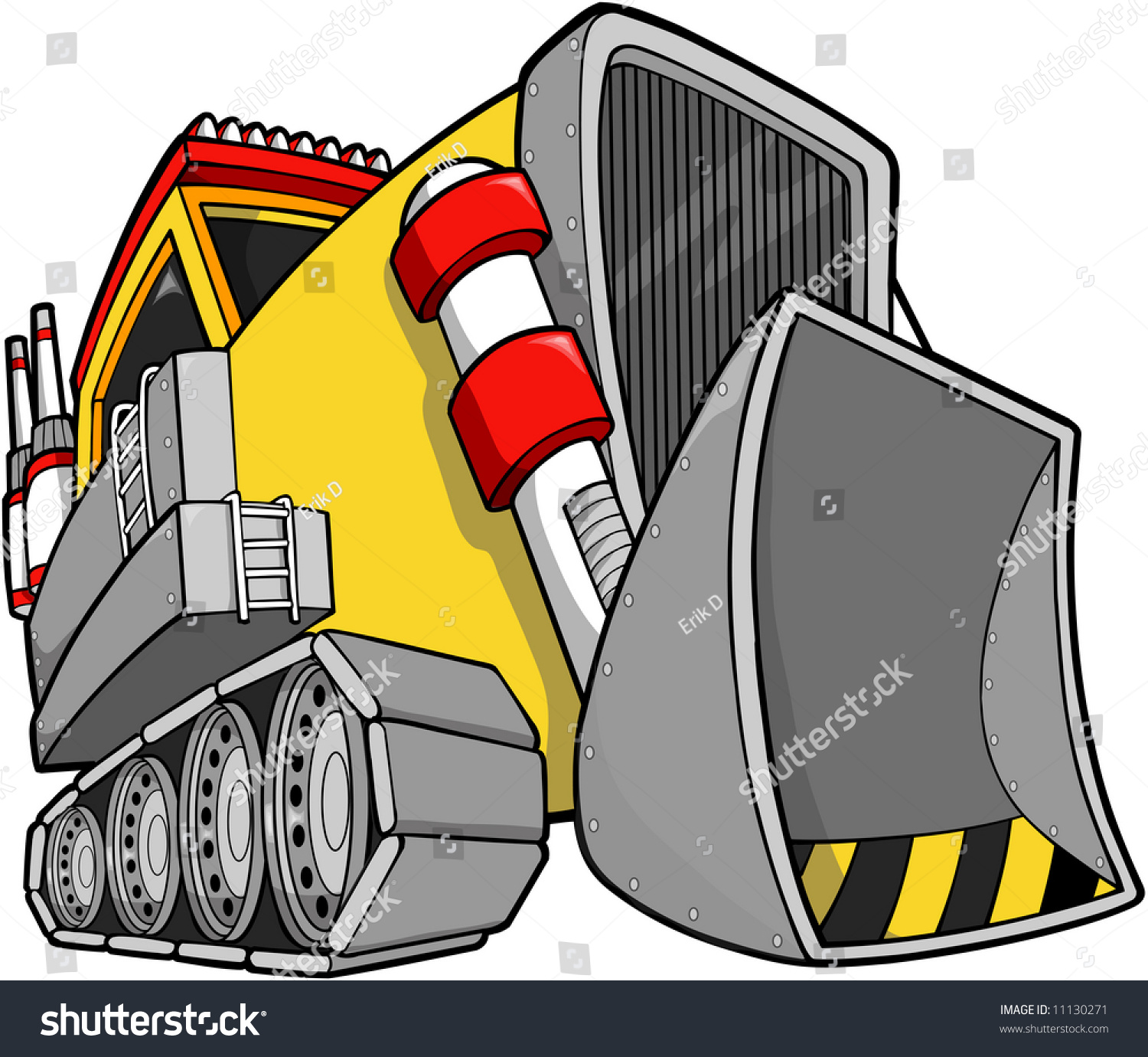 Bulldozer Vector Illustration - 11130271 : Shutterstock